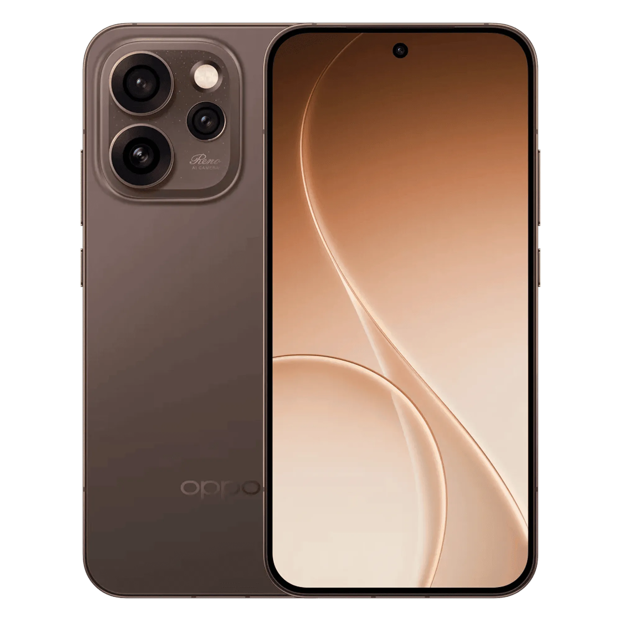 Oppo reno 15 pro mini 5g cocoa brown 12gb 512gb Front Back View