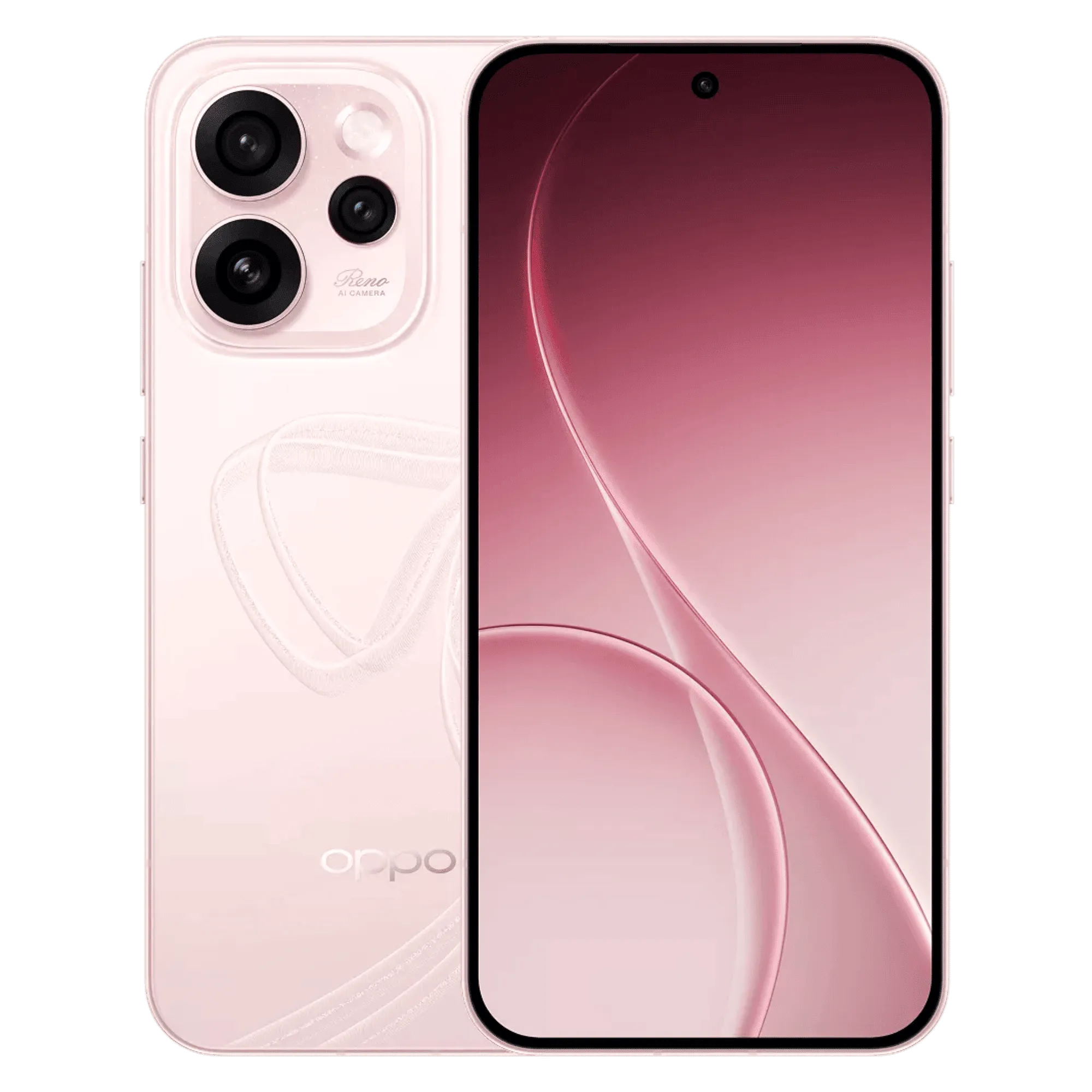 Oppo reno 15 pro mini 5g crystal pink 12gb 256gb Front Back View