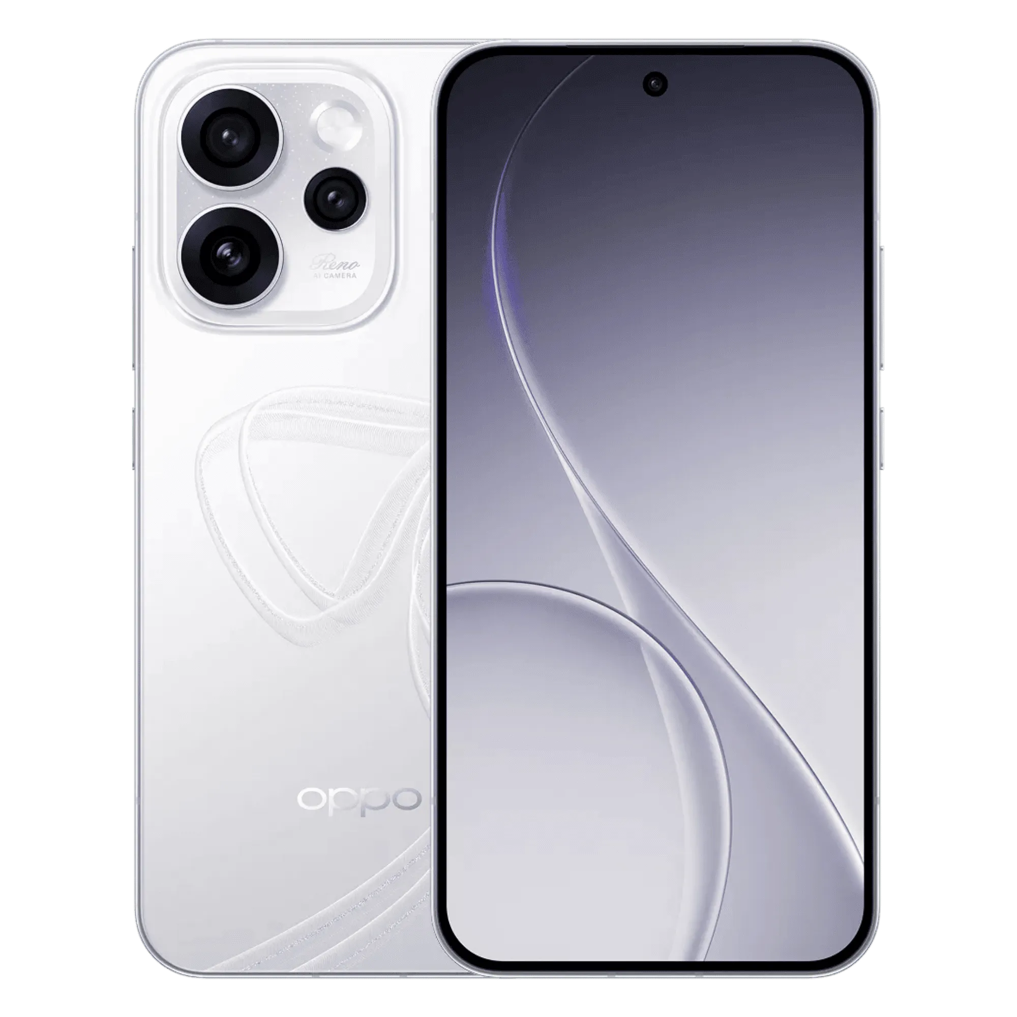 Oppo reno 15 pro mini 5g glacier white 12gb 256gb Front Back View