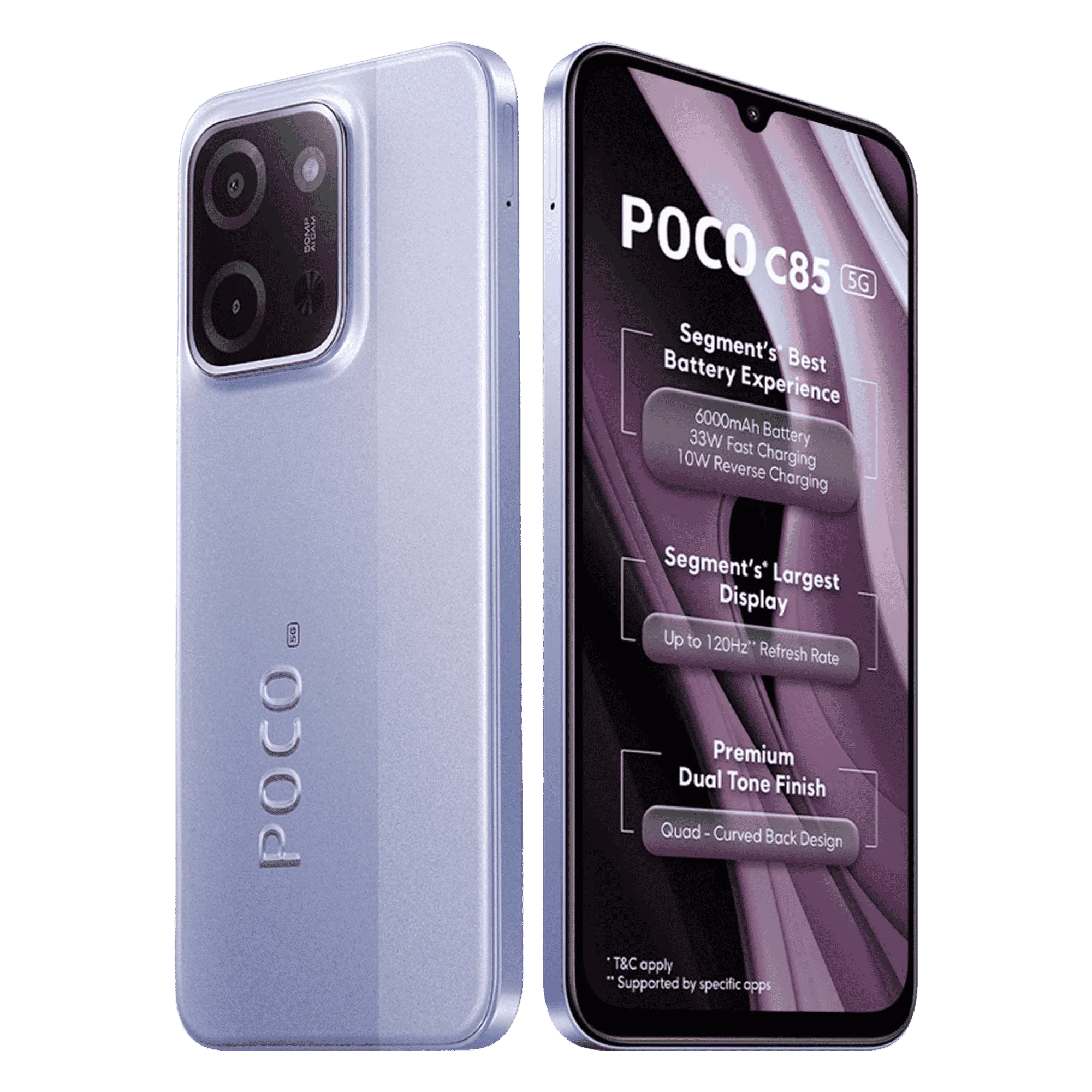 Get Poco C85 Mystic Purple (6GB-128GB) Best Price | Poorvika