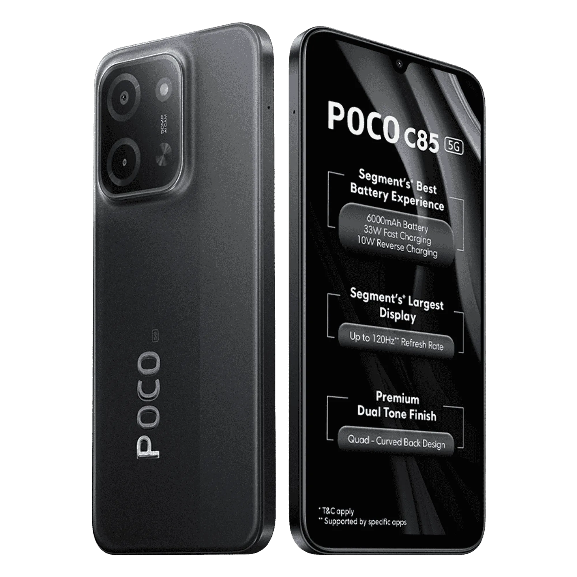 Save Big on Poco C85 5G Smartphone (Power Black) | 8GB-128GB