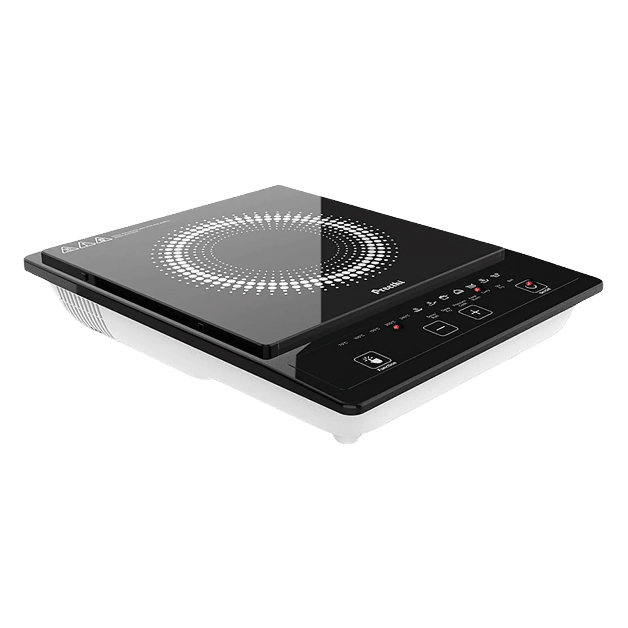 Preethi indi cook ic 123 1600w touch induction cooktop black Front Left View