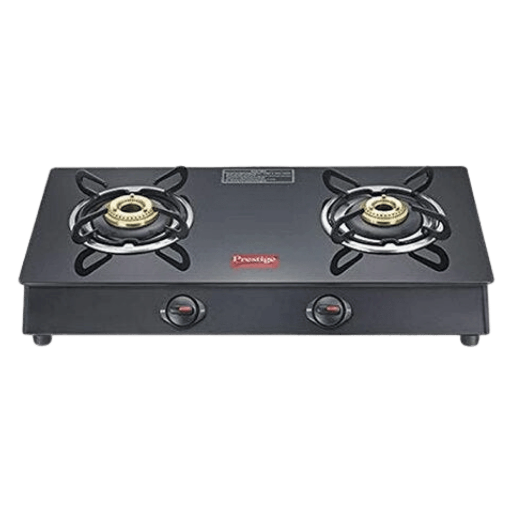 Prestige marvel plus 2 burner gas stove black Front View