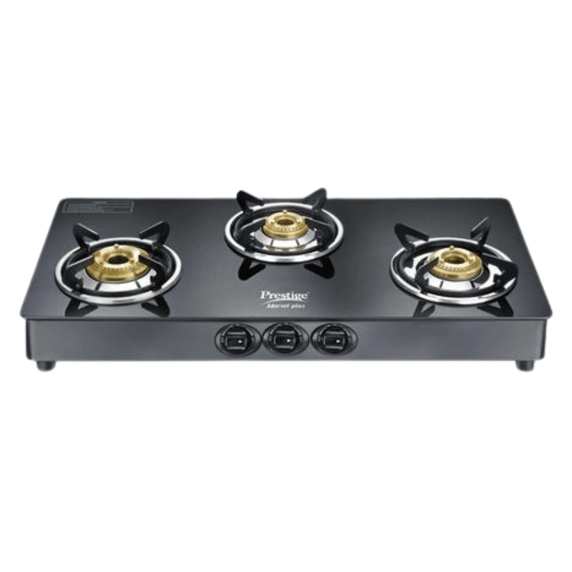Prestige marvel plus 3 burner gas stove black Front View