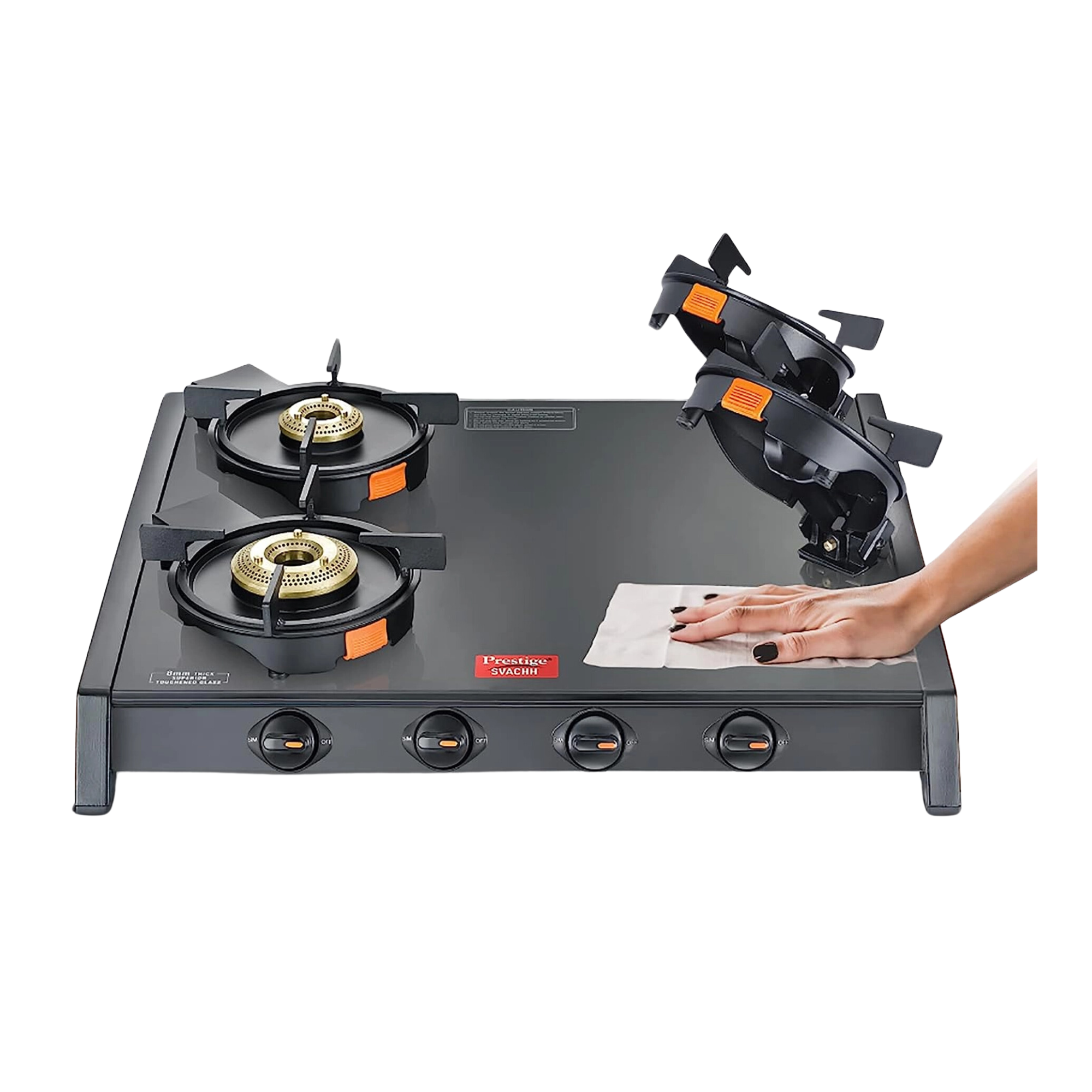 Buy Prestige Svachh 4 Burner Gas Stove Black at Best Deals!