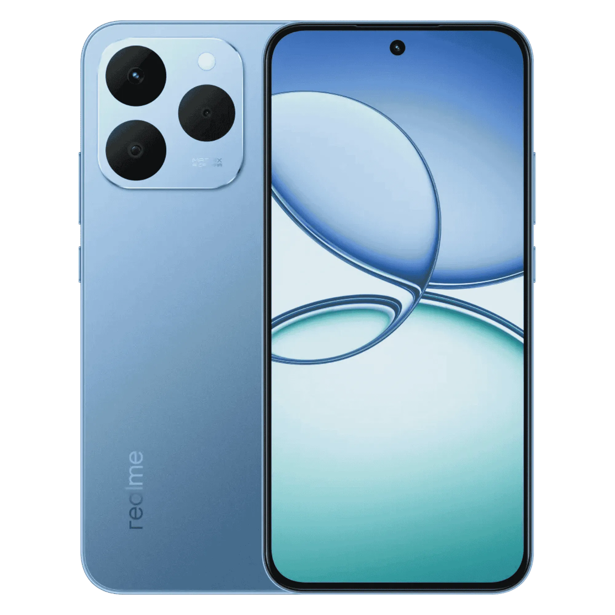 Realme 15t 5g 2026 silk blue 8gb 128gb Front Back View