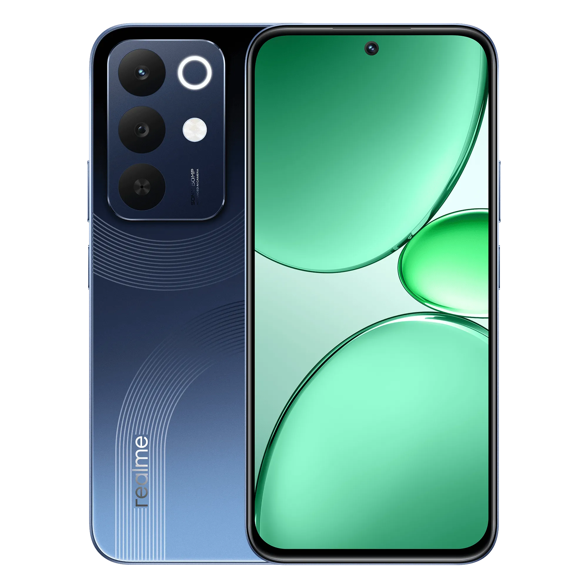 Realme 15x 5g marine blue 8gb 256gb Front Back View
