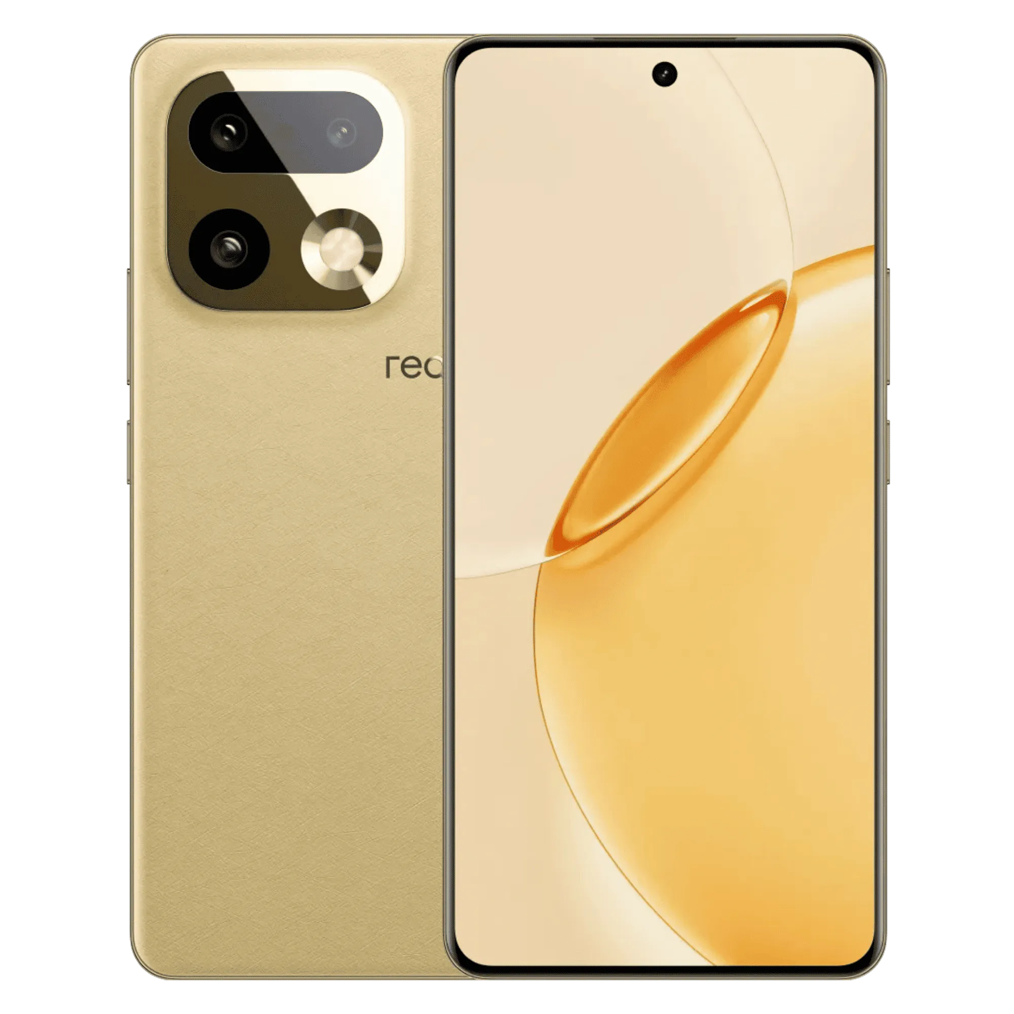 Realme 16 pro plus 5g master gold 12gb 256gb Front Back View