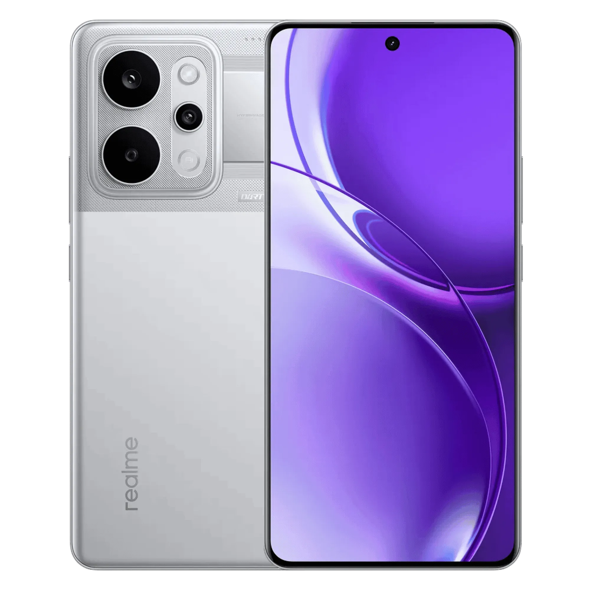 Realme p4 power 5g transsilver 8gb 256gb Front Back View