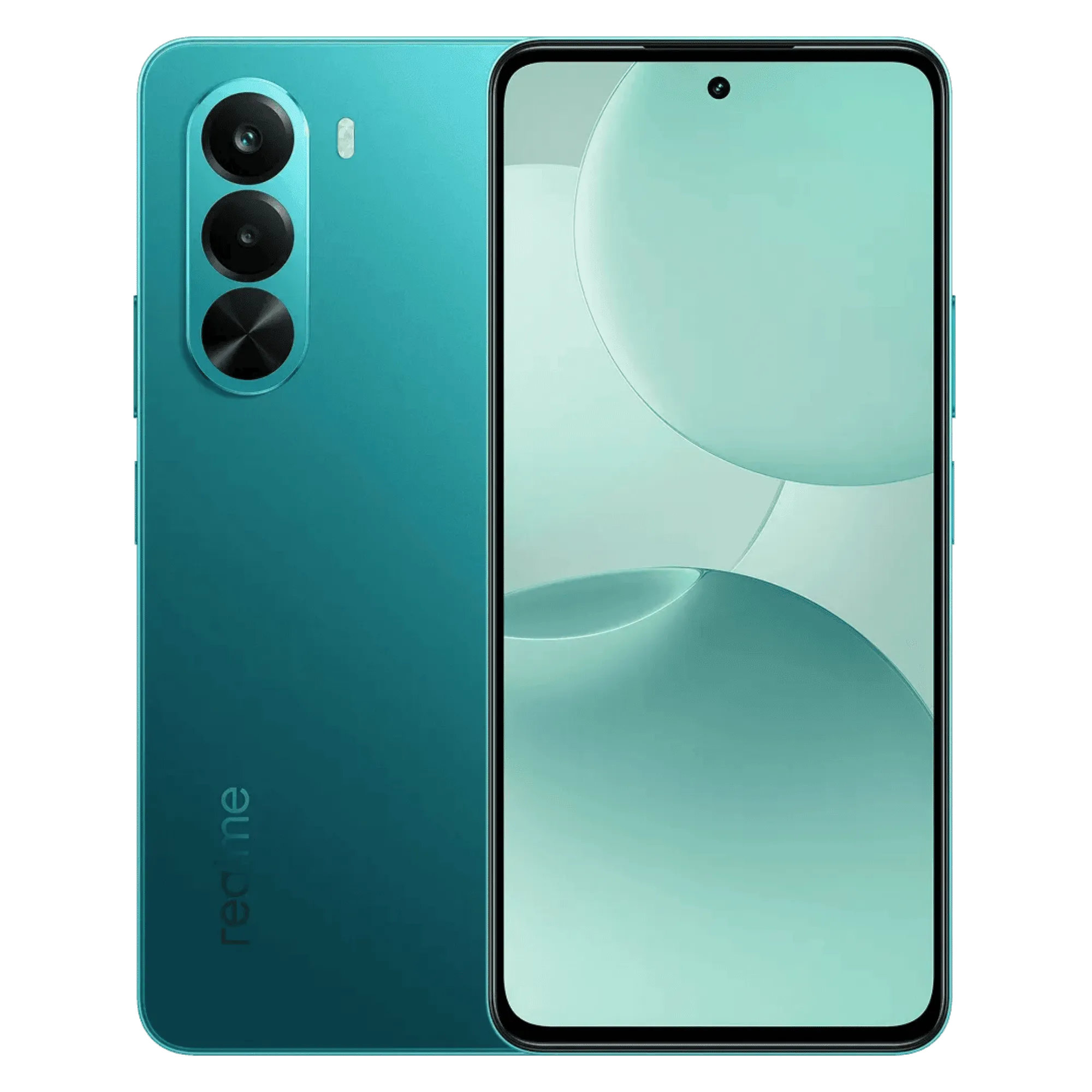 Realme p4x 5g lake green 8gb 256gb Front Back View