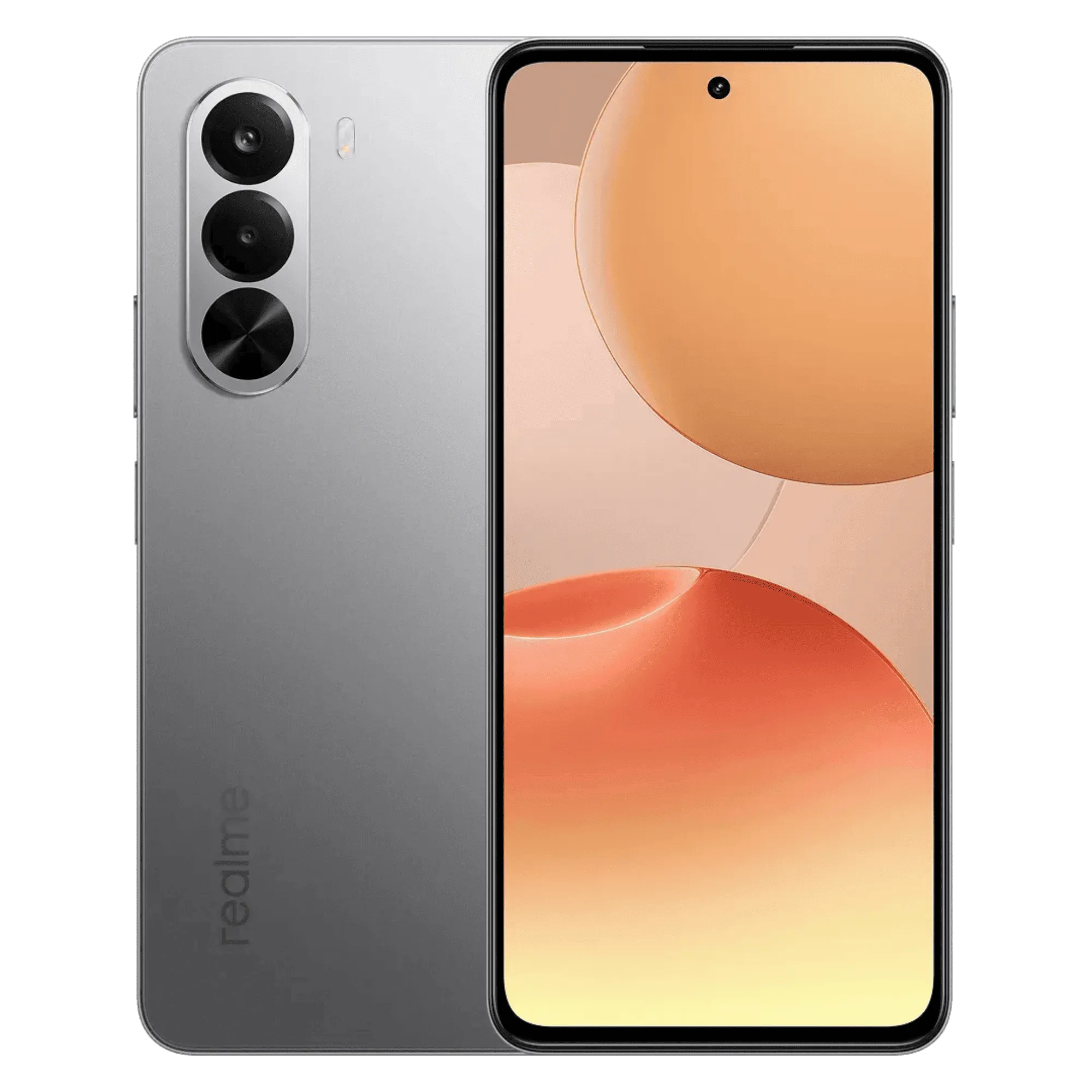 Realme p4x 5g matte silver 6gb 128gb Front Back View