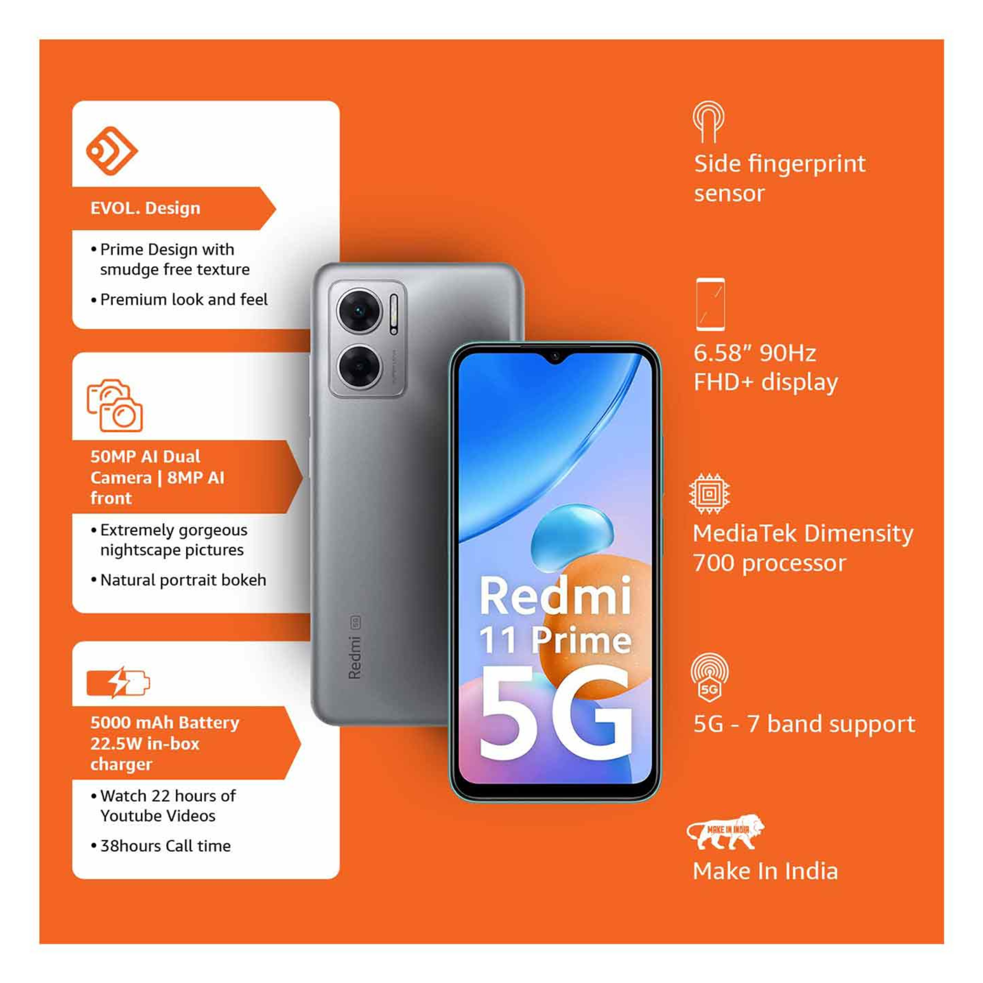 redmi 11 prime 5g 4gb 64gb