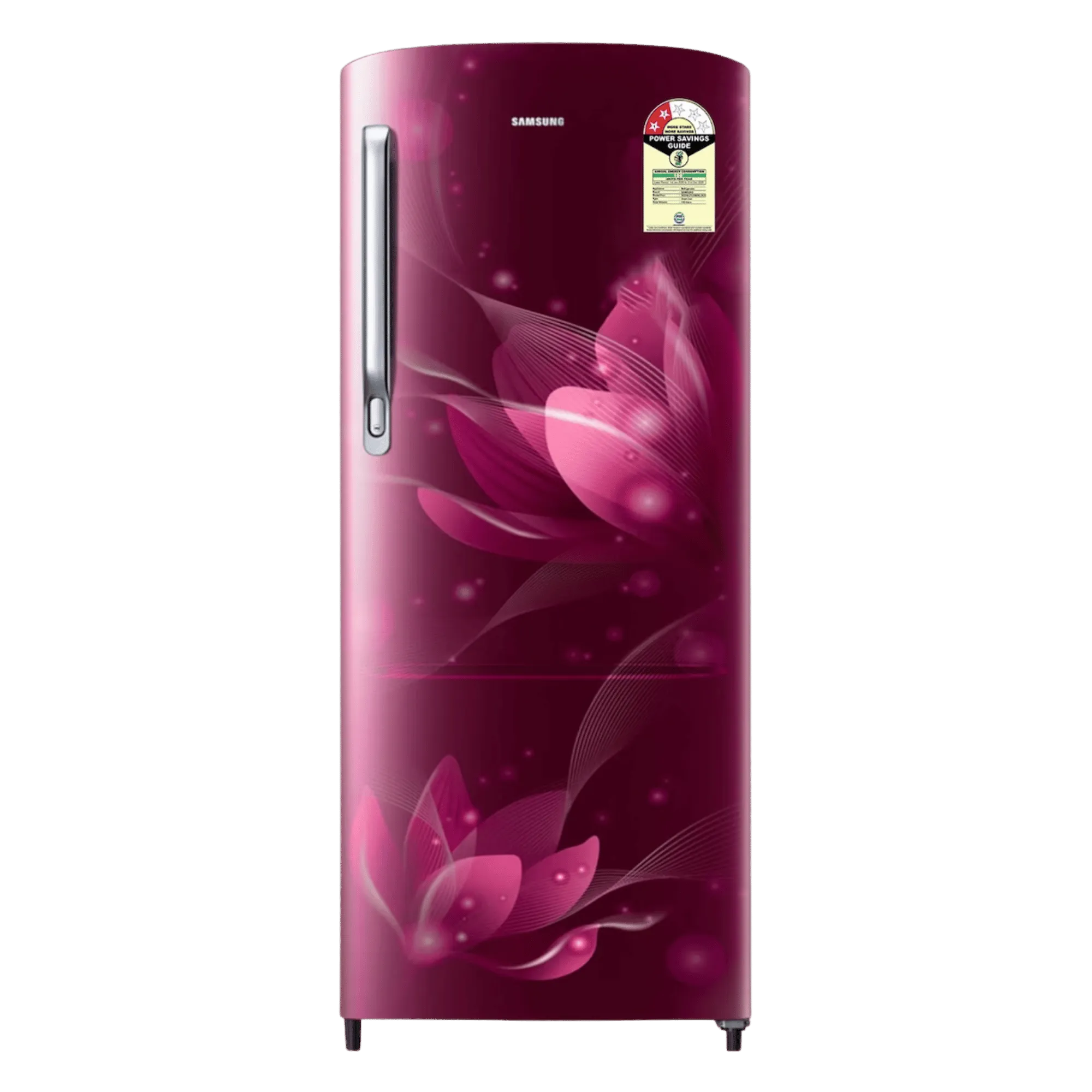 Samsung 183 l direct cool single door 2 star refrigerator rr20h2712hn nl himalayan poppy red Front View