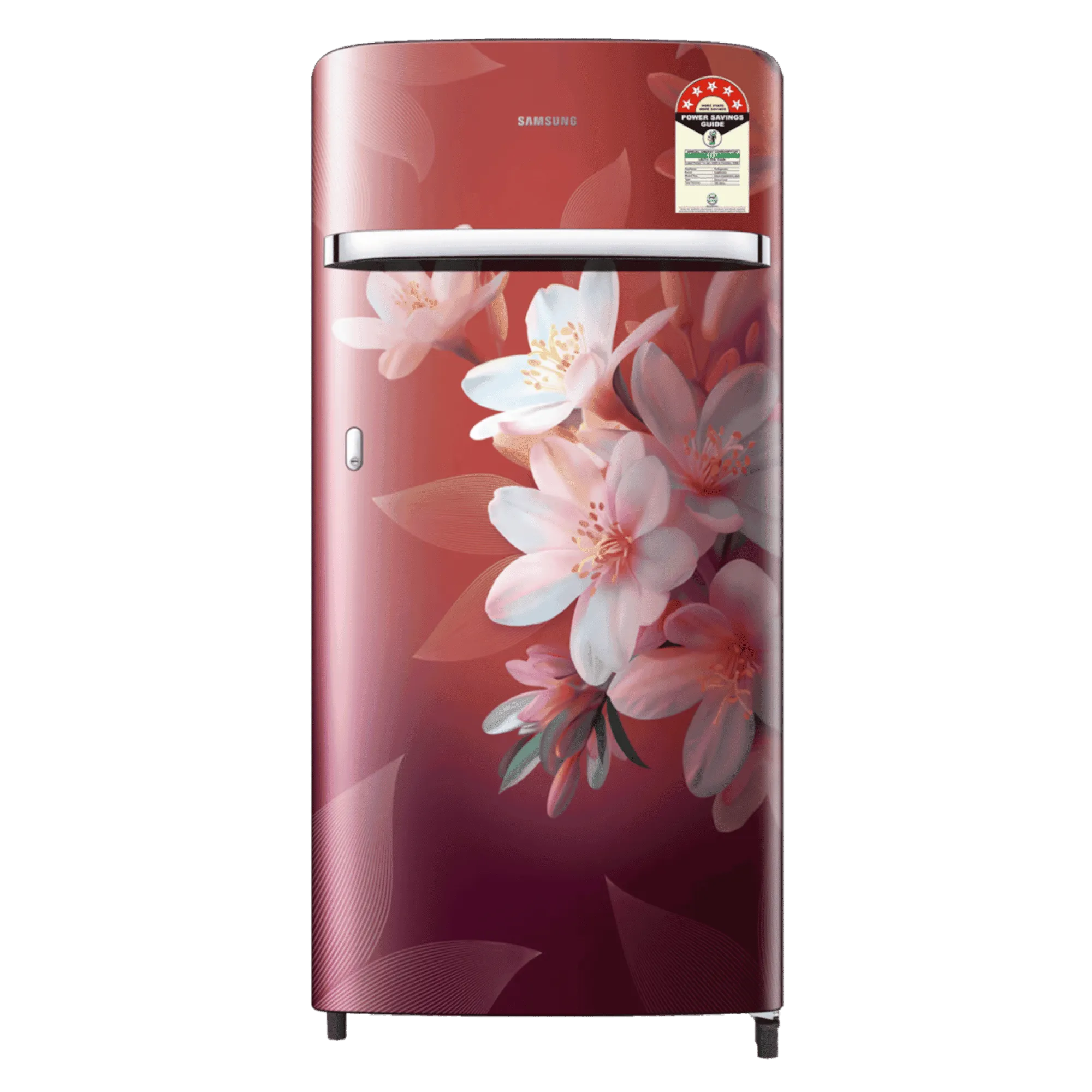 Samsung 189 l direct cool single door 5 star refrigerator rr21h2g25wr hl wild lily red Front View