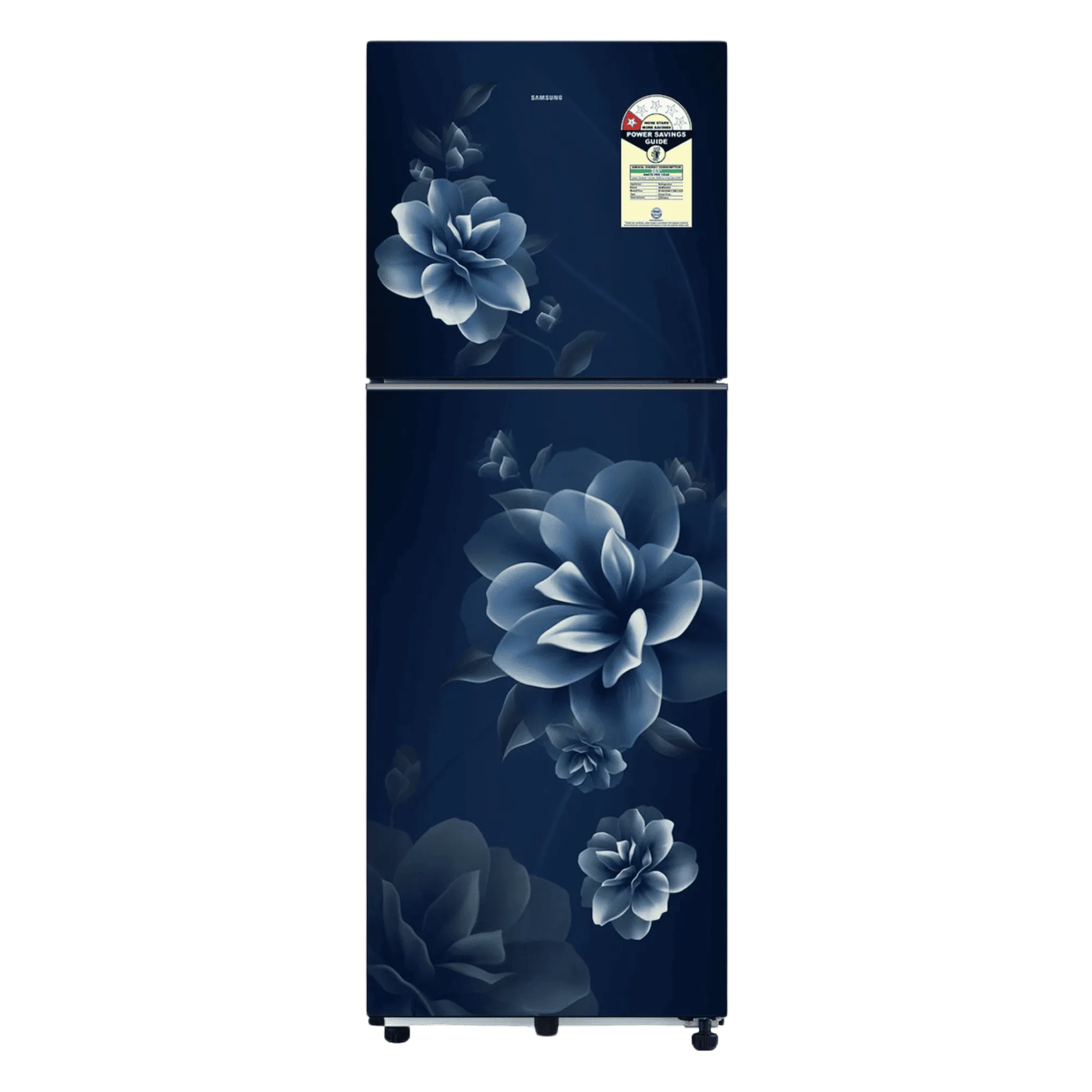 Samsung 236 l frost free double door 1 star refrigerator rt40h28w1cbnl camellia blue Front View