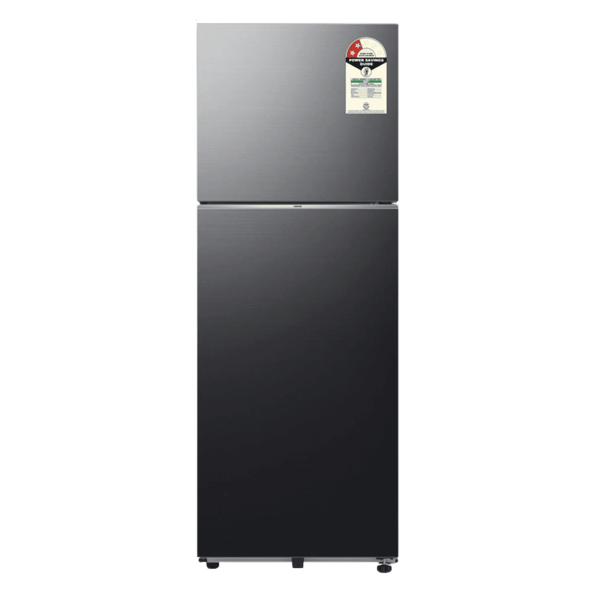 Samsung 330 l frost free double door 2 star refrigerator rt34hg5a42bxhl luxe black Front View