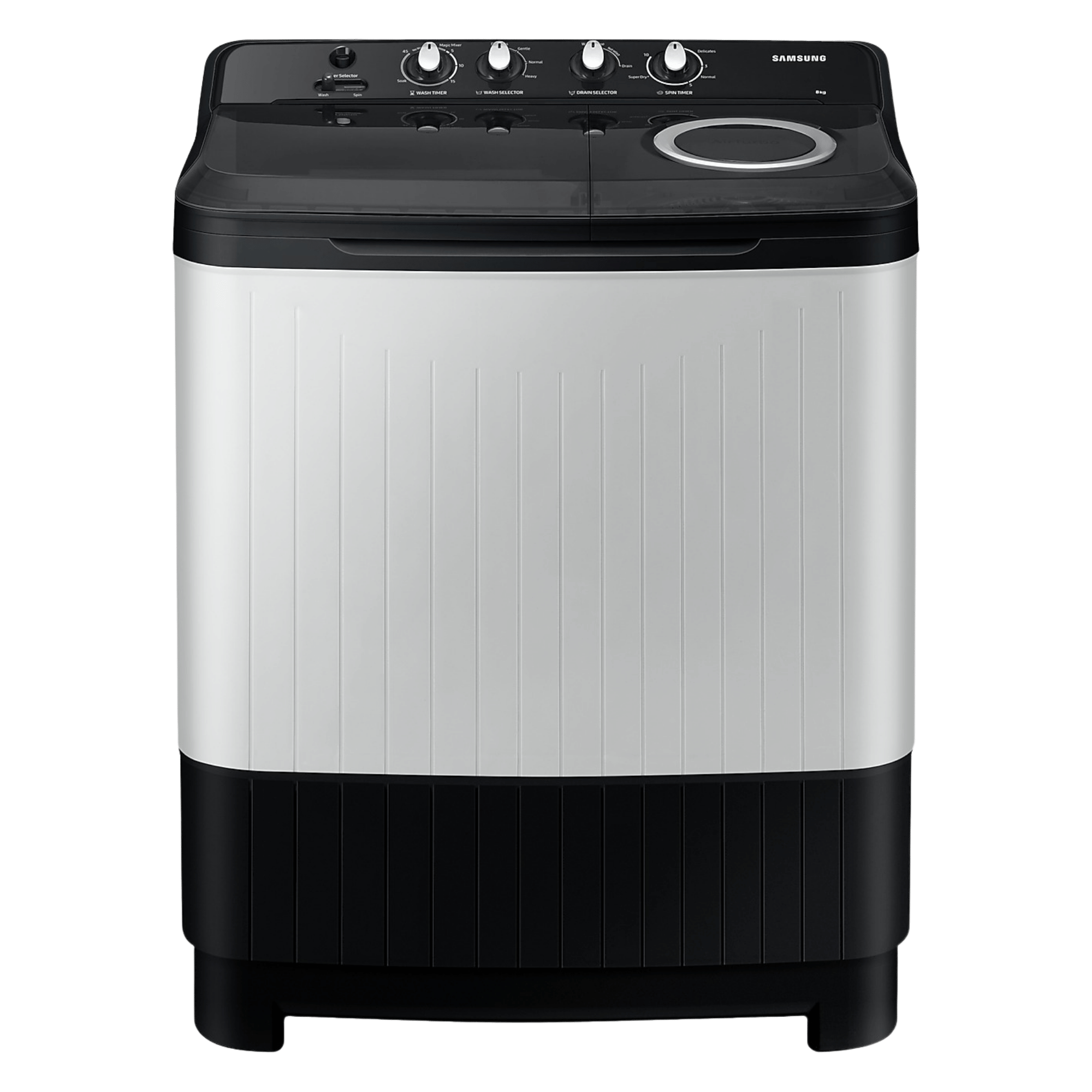 Get Samsung 8.0Kg Semi Automatic Washing Machine Dark Grey!