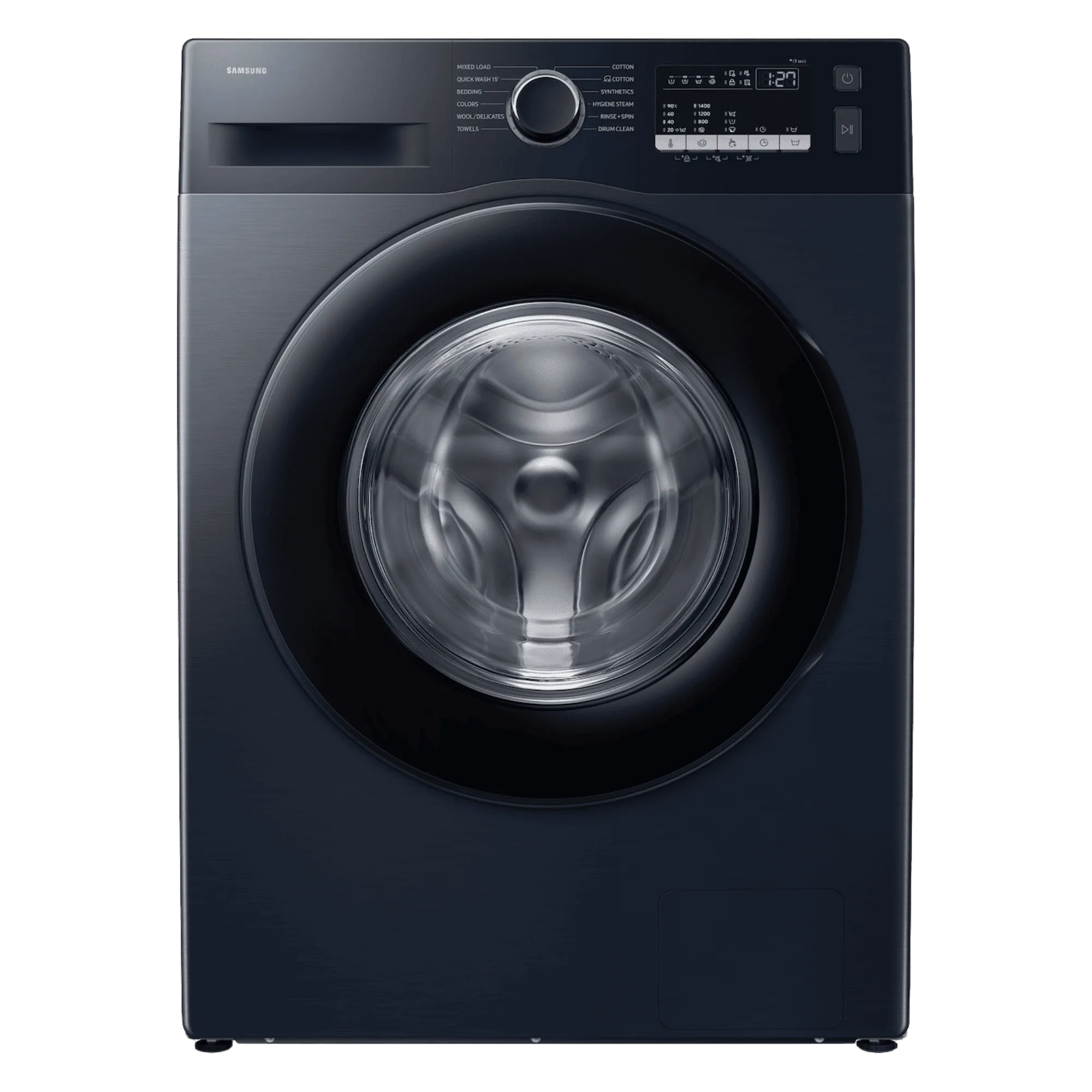 Samsung 9 0kg fully automatic front load washing machine ww90fg4u04astl navy Front View