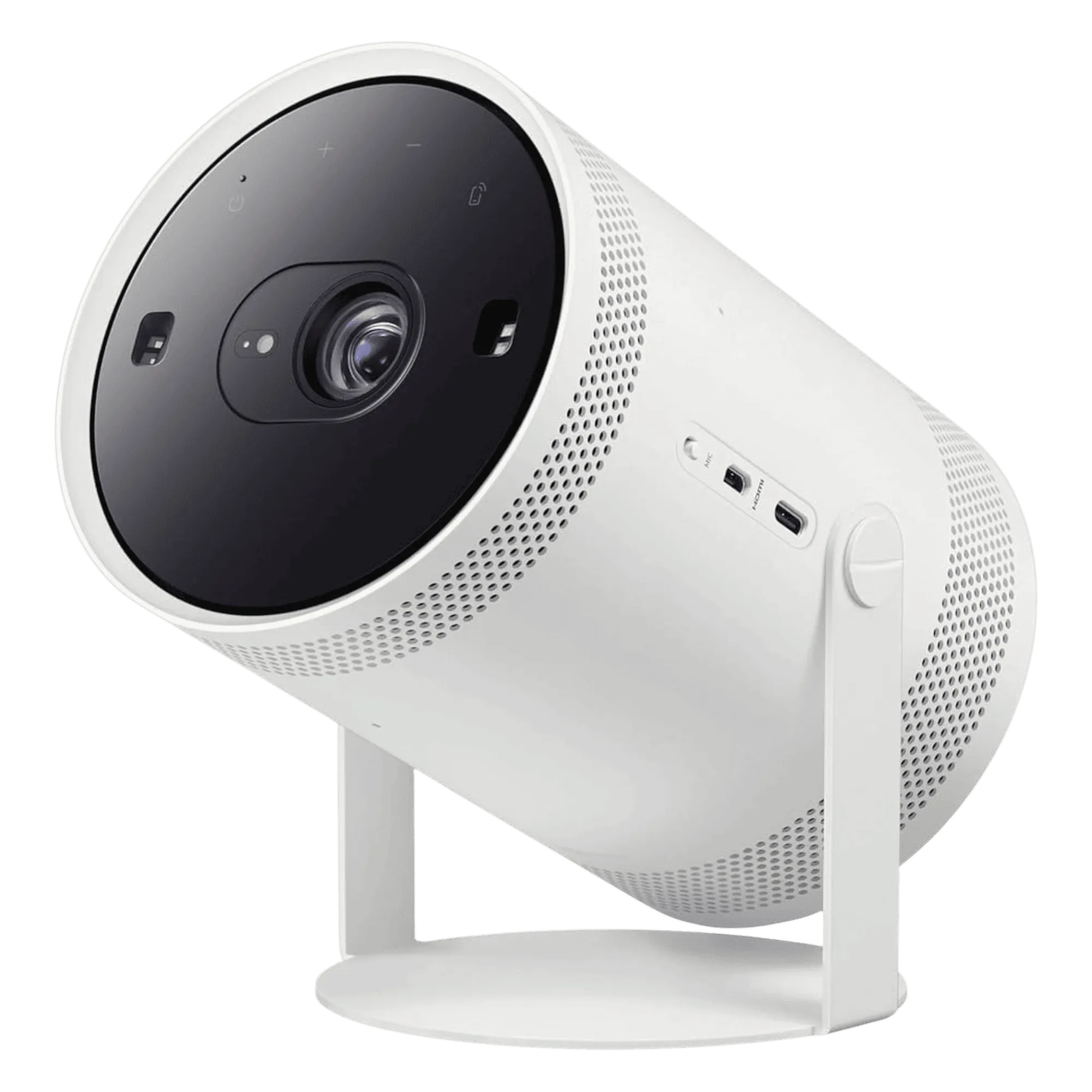 Samsung The Freestyle 2nd Gen Portable Projector White Front Right View