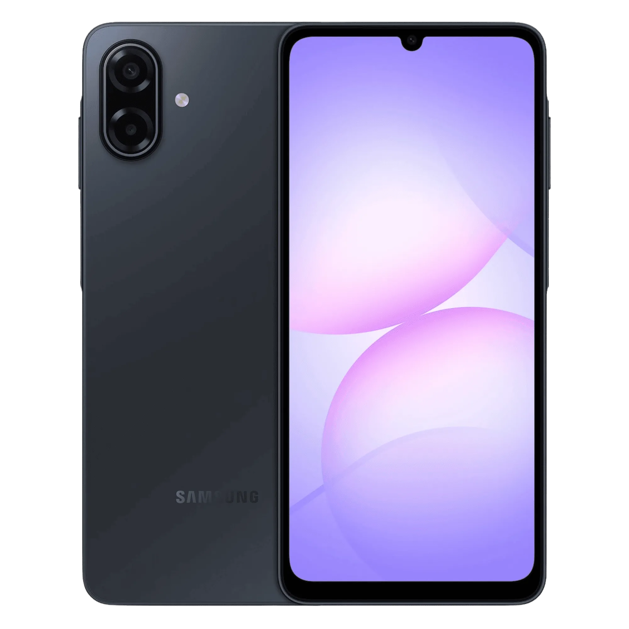 Samsung galaxy a07 5g black 6gb 128gb Front Back View