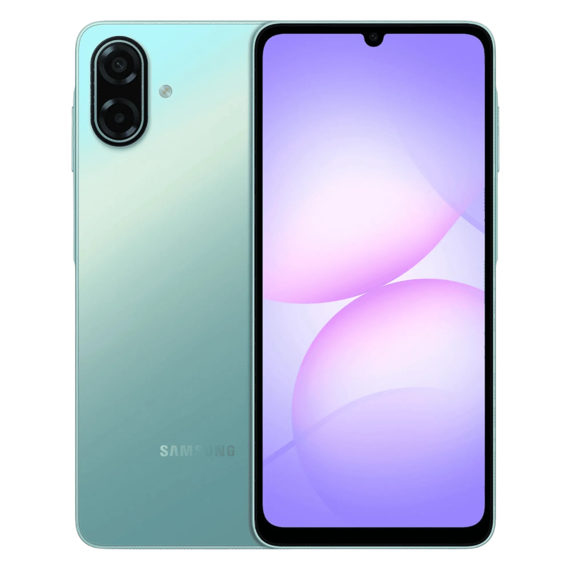 Samsung galaxy a07 5g light green 4gb 128gb Front Back View Image