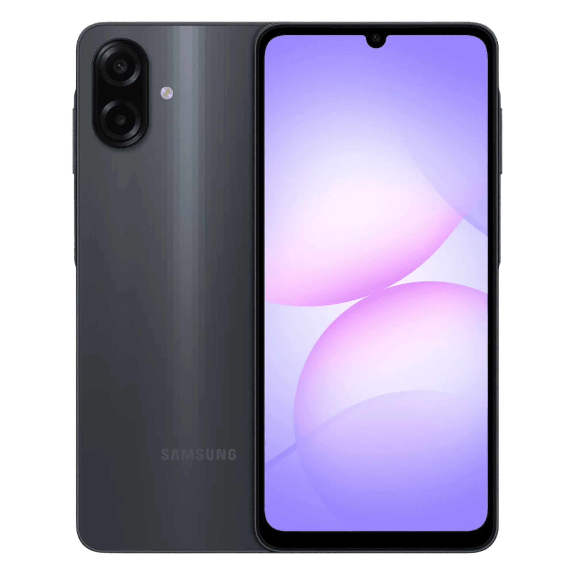 Samsung galaxy a07 black 4gb 64gb Front Back View