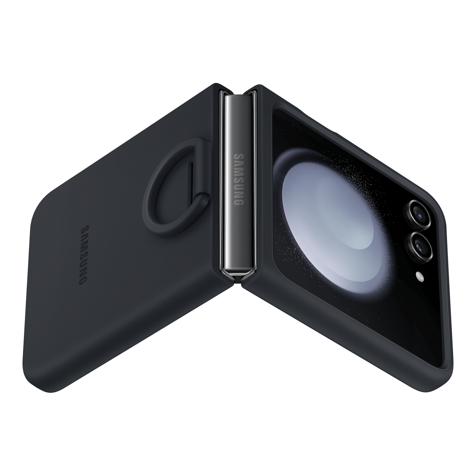 Samsung Silicone Case with Ring For Galaxy Z Flip (Indigo)