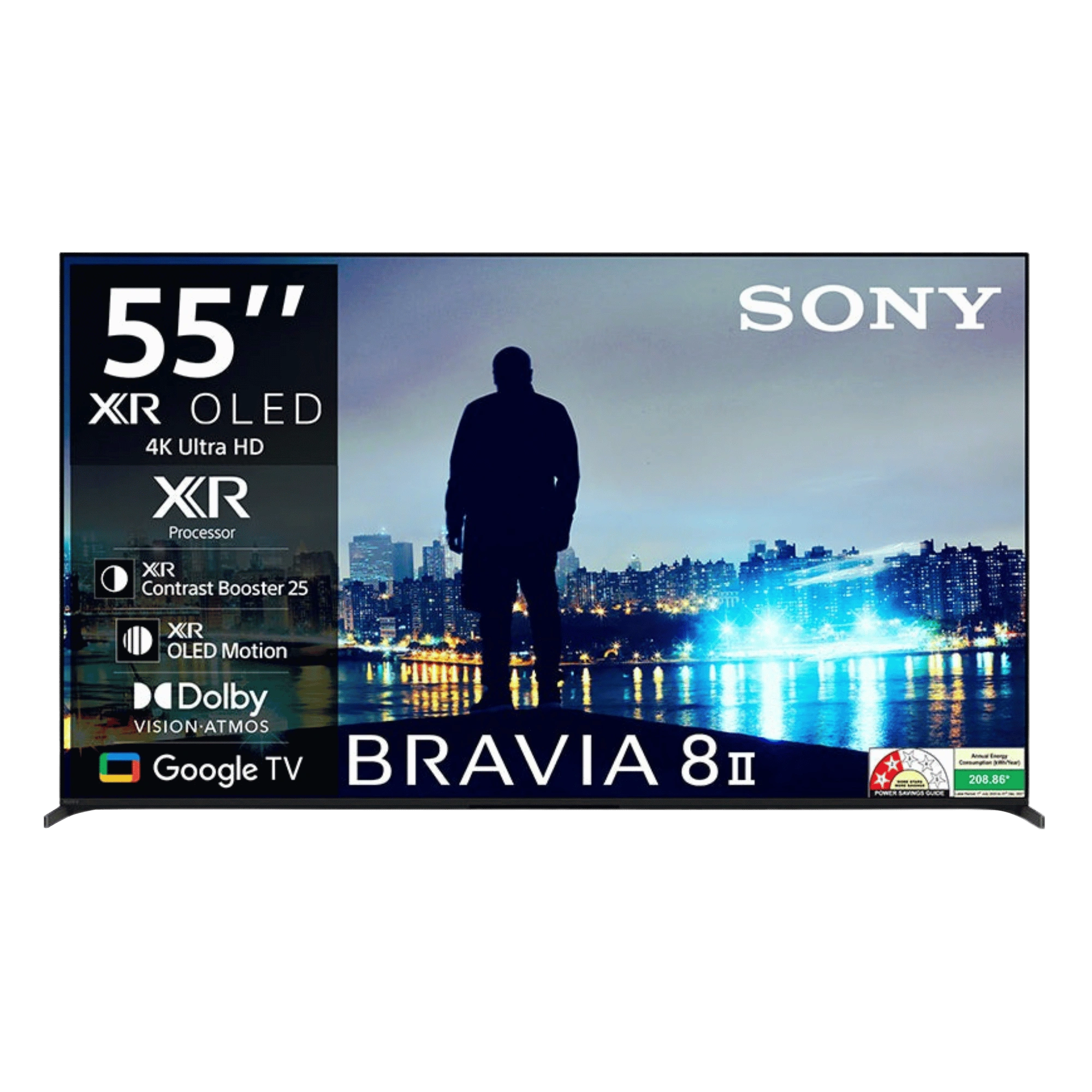 Sony bravia 8 ii 4k ultra hd smart android oled tv xr80m2 55 inch Front View