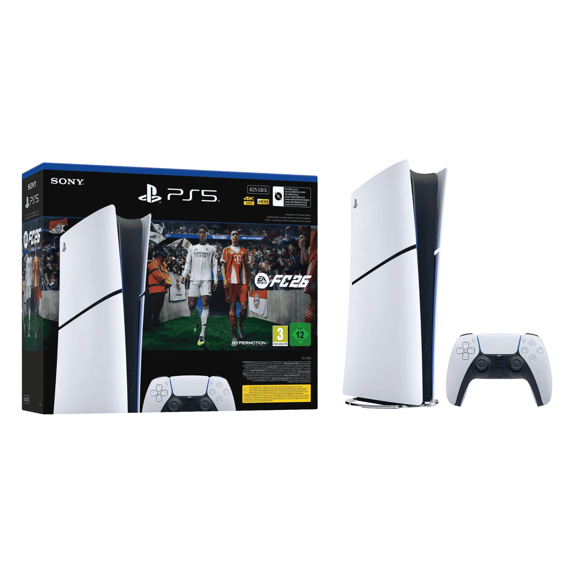 Sony playstation 5 slim digital ea sports fc 26 bundle white Full View