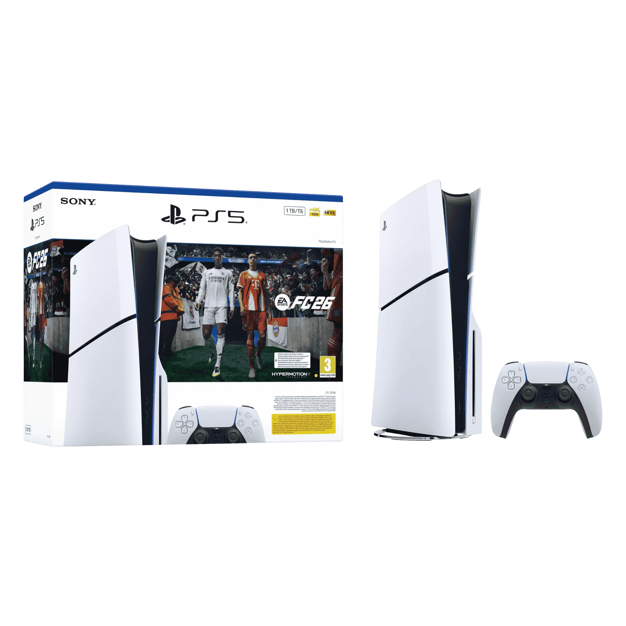 Sony playstation 5 slim standard standalone ea sports fc 26 bundle white Full View