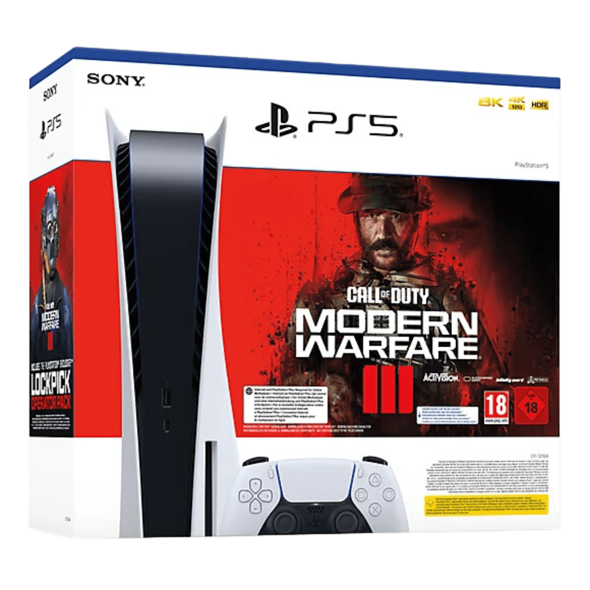 Sony PS 5 Standard Standalone COD MW III Bundle White 