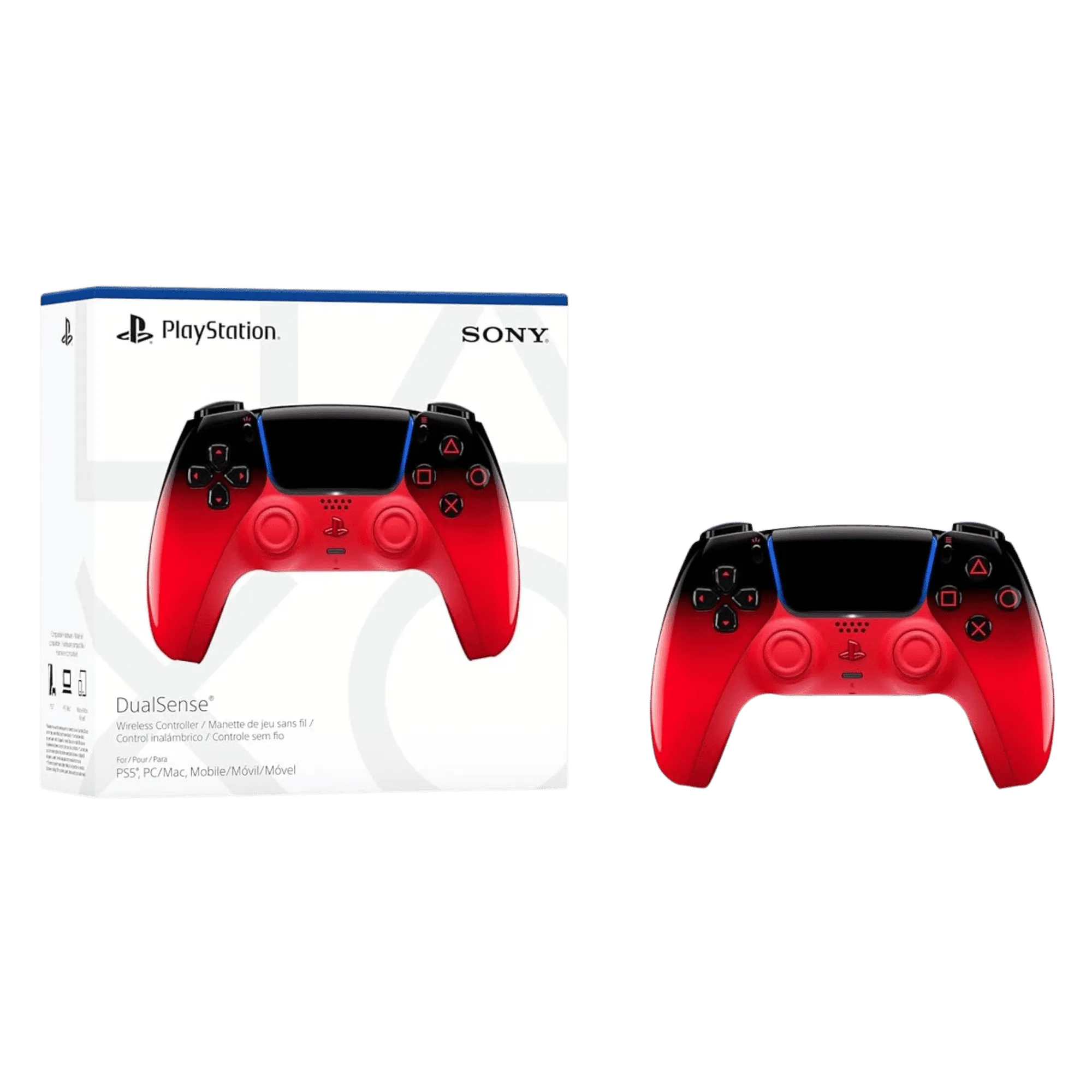 Sony ps5 dualsense hyperpop wireless controller techno red Full View