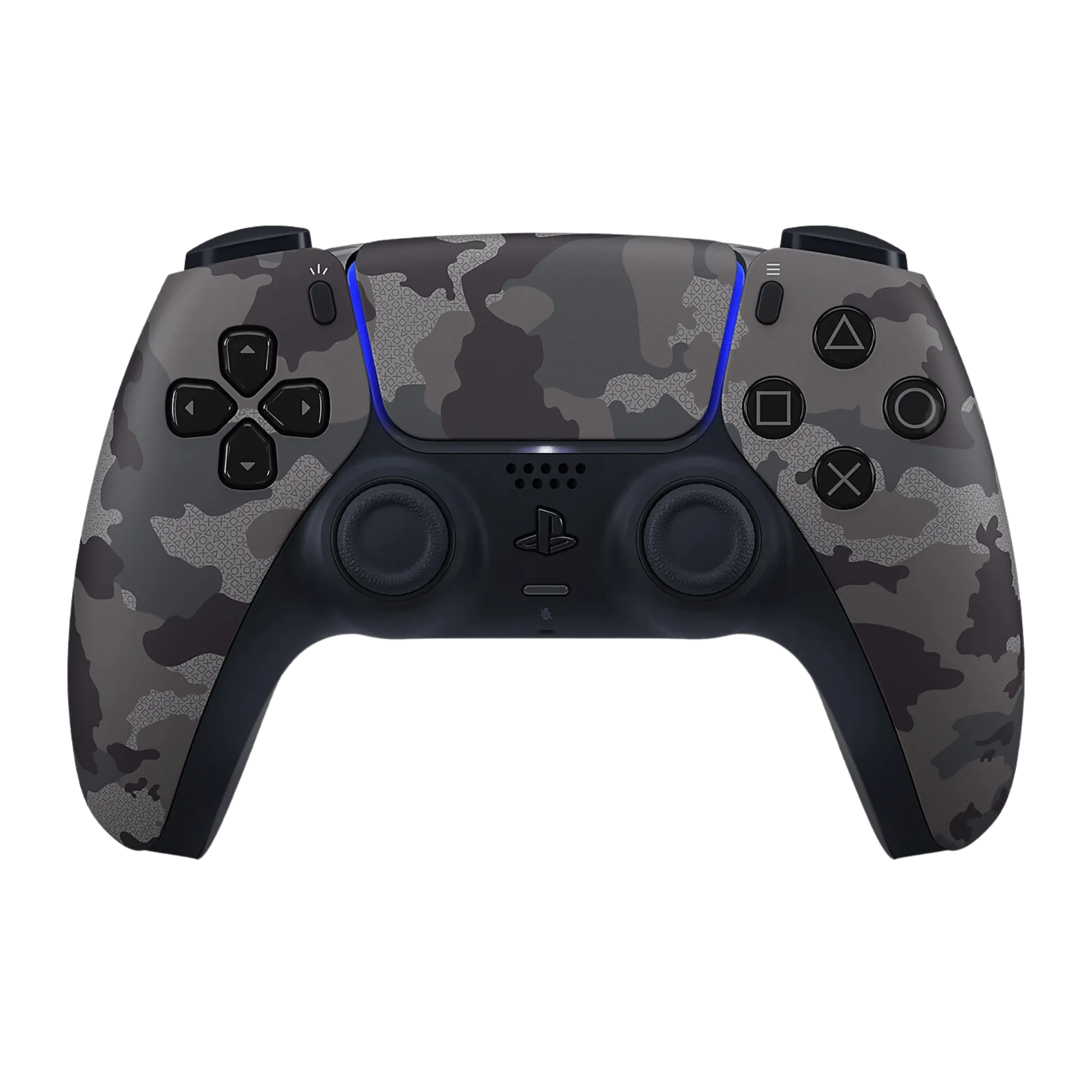 Sony ps5 dualsense wireless controller 2026 grey camo Front view