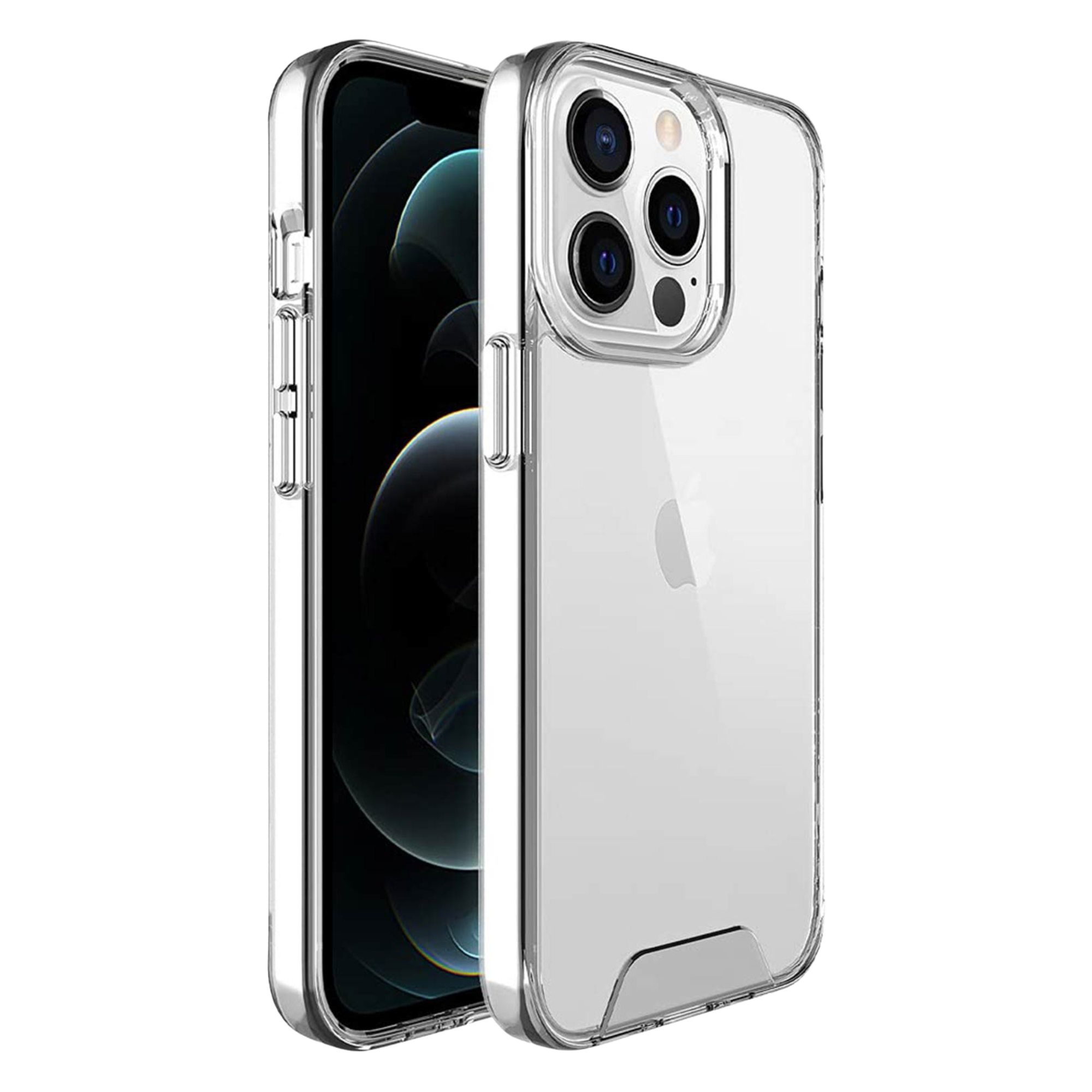 Space hard clear back case for iphone 13 pro transparent 