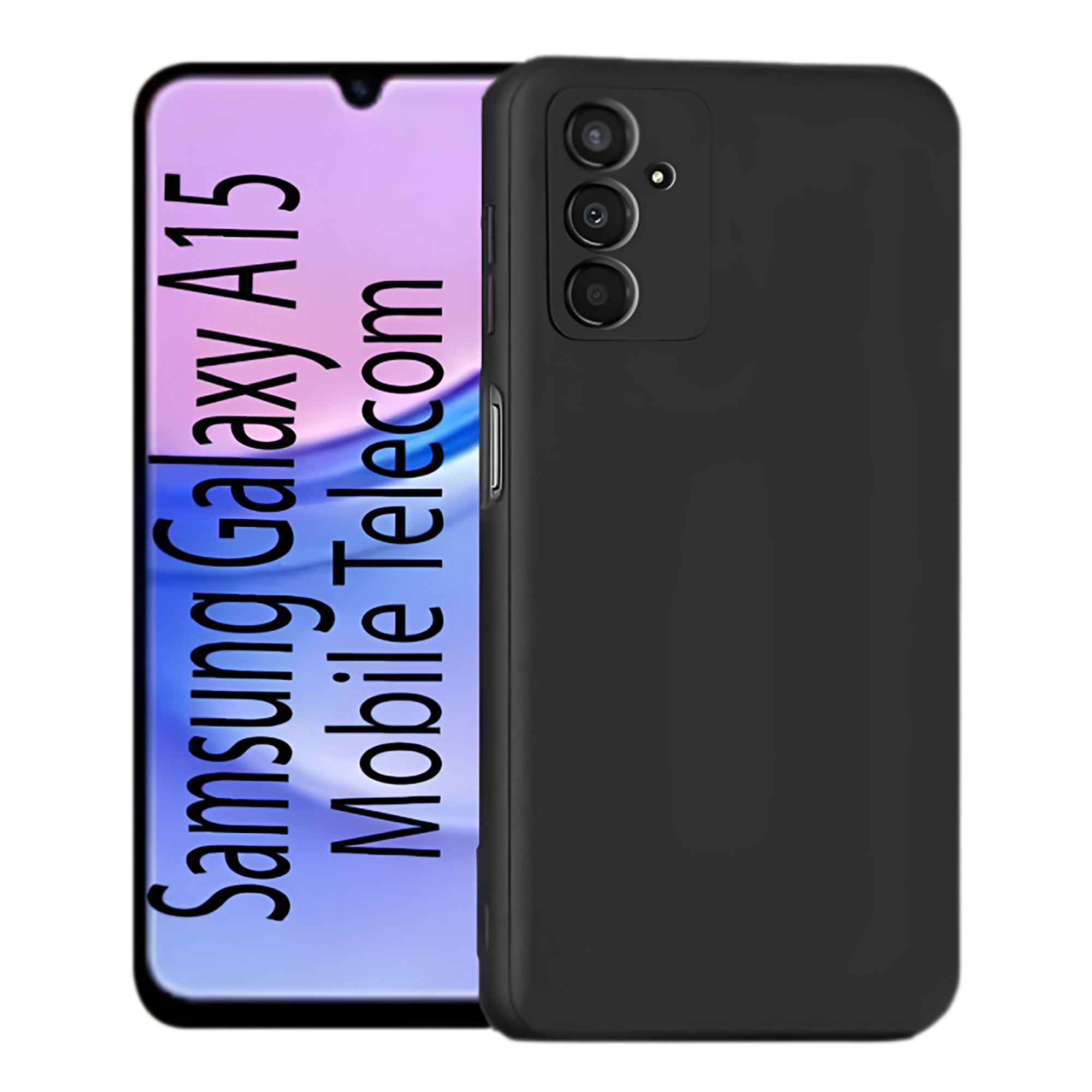 Samsung Galaxy A15 5G Space Cloth Silicon Back Case (Black)