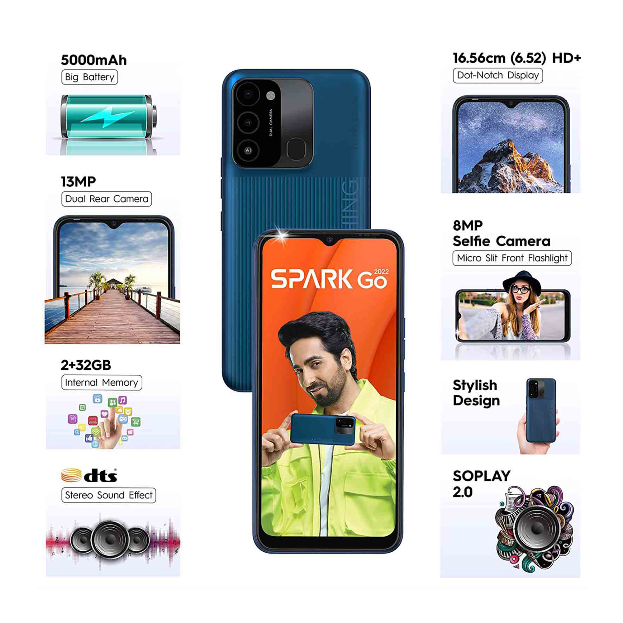 tecno spark go 2022 turquoise cyan 2gb 32gb