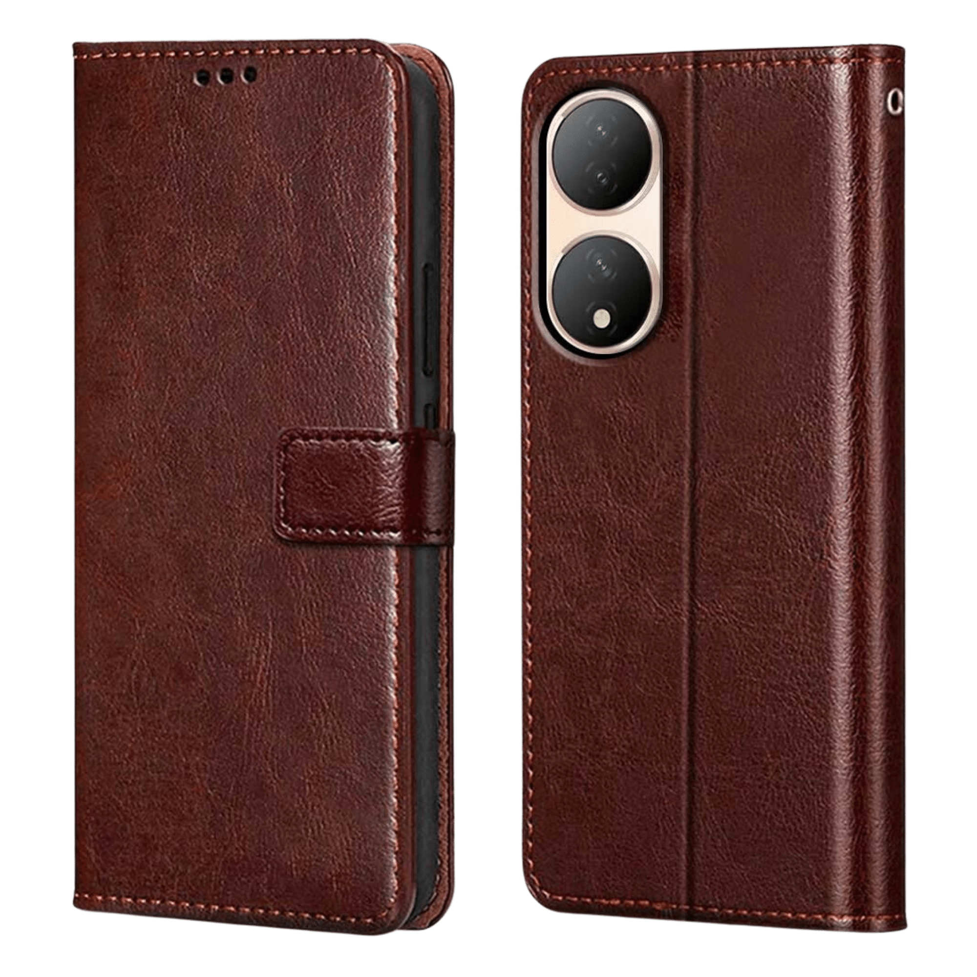 Buy Trumbote Flip Cover For Vivo Y100 Brown at Poorvika