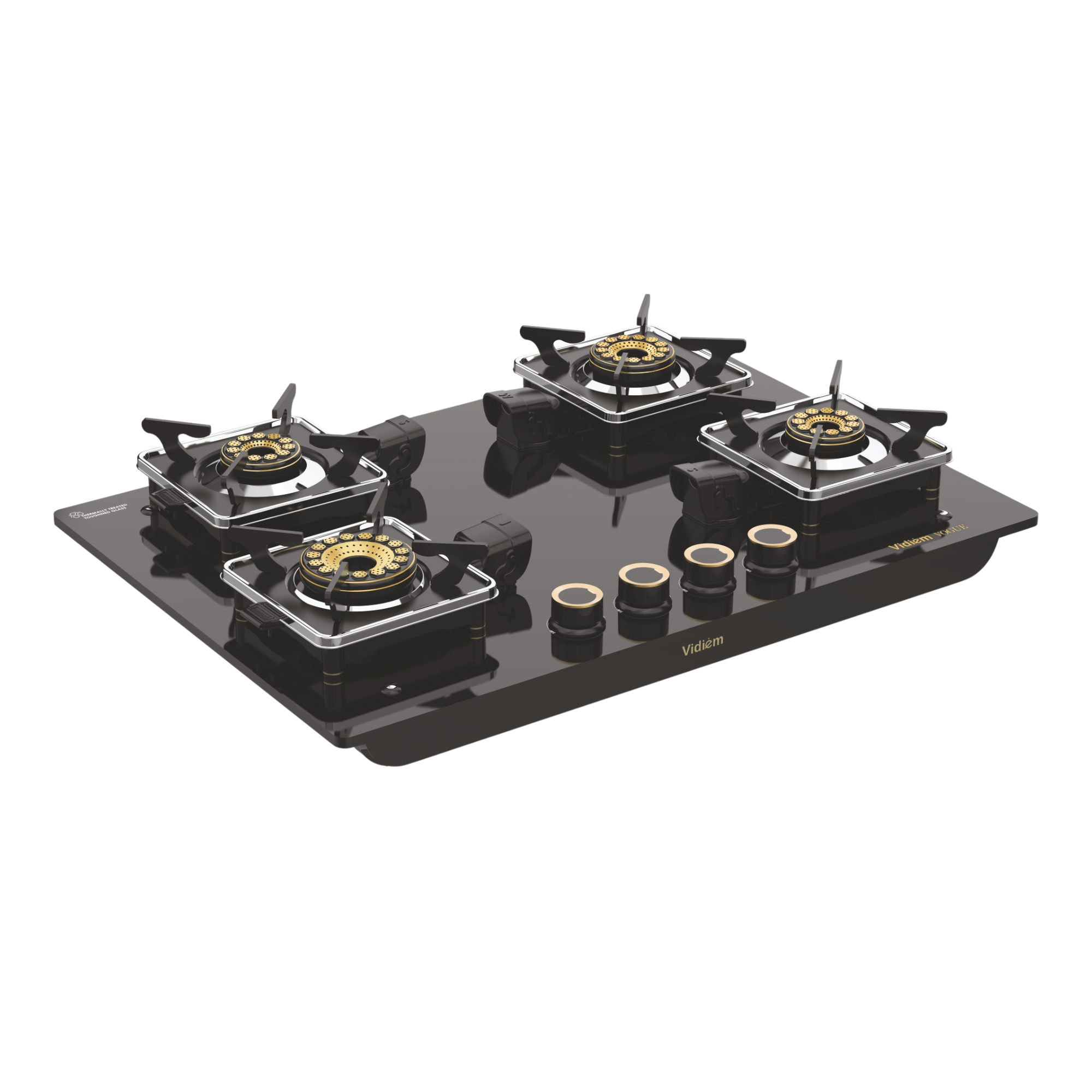Buy Vidiem Vogue 4 Burner Gas Cooktop in Black at Poorvika!