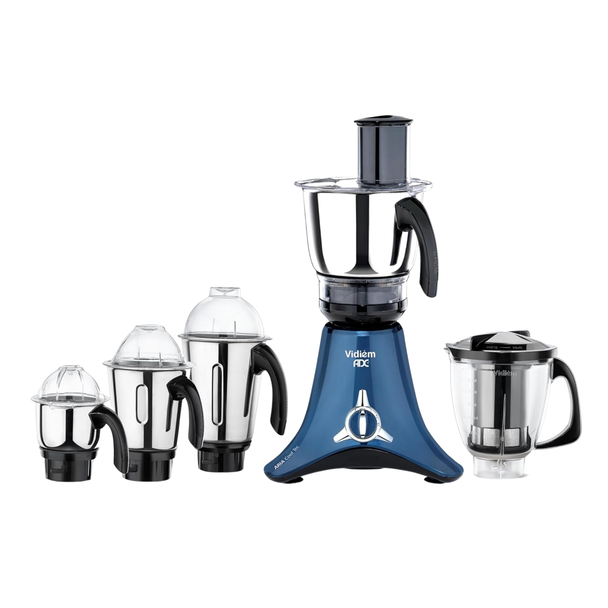 Buy Vidiem Vstar 750W Mixer Grinder with 5 Jars, Azure Blue!