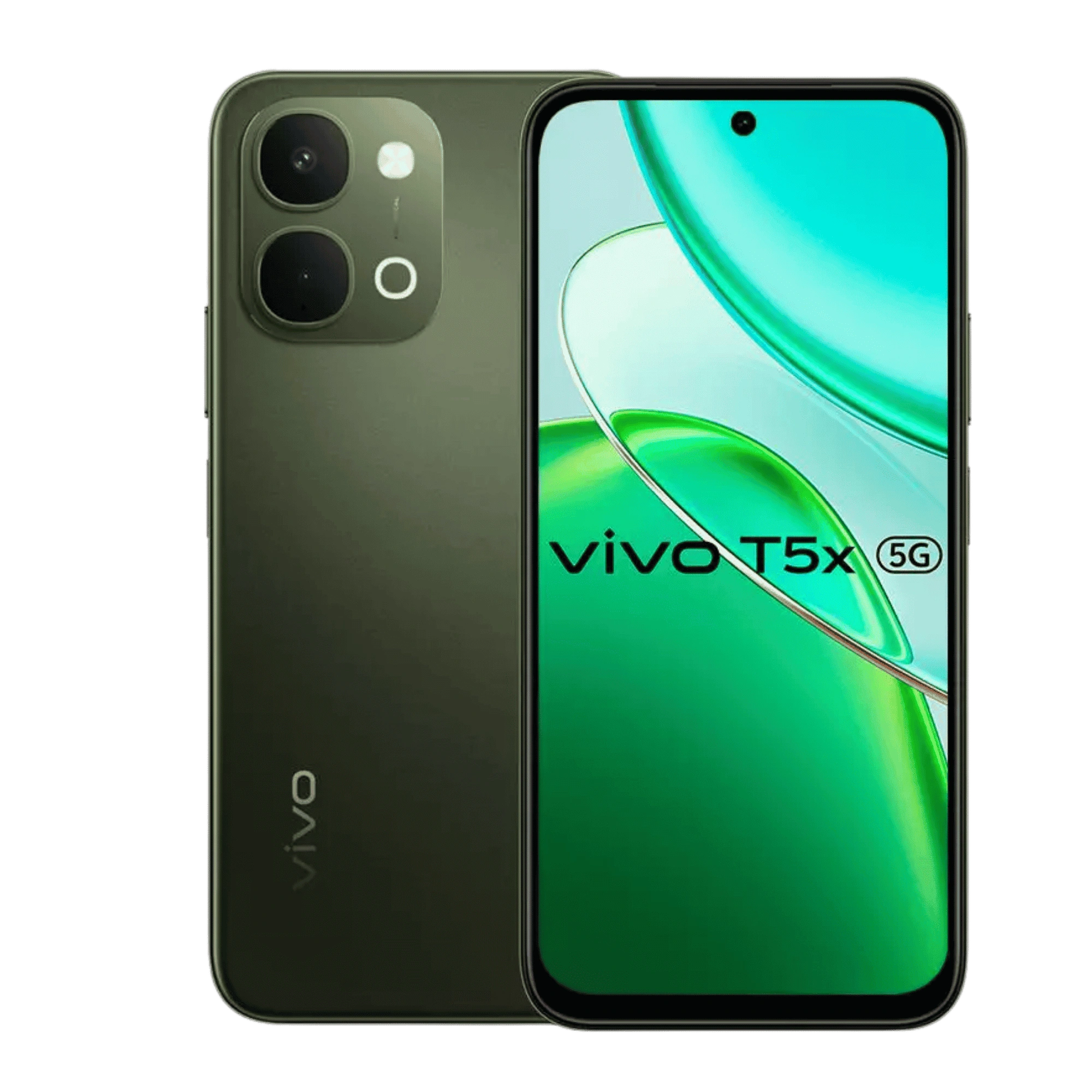 Vivo T5x 5G Cyber Green 6GB 128GB front view
