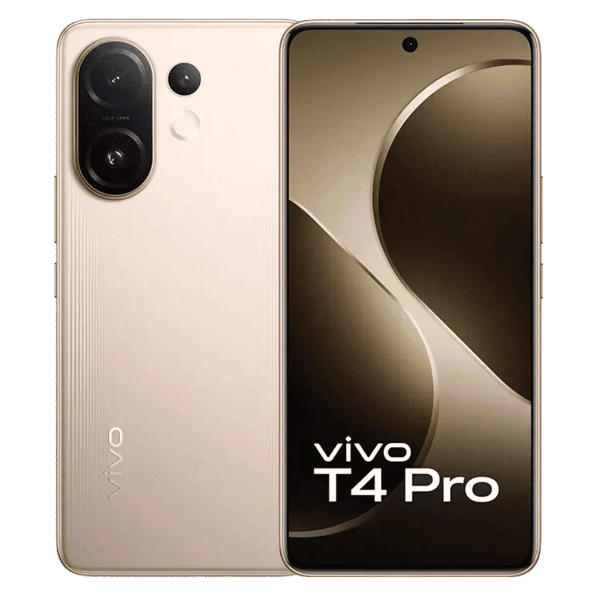 Vivo t4 pro 5g blaze gold 12gb 256gb Front Back View