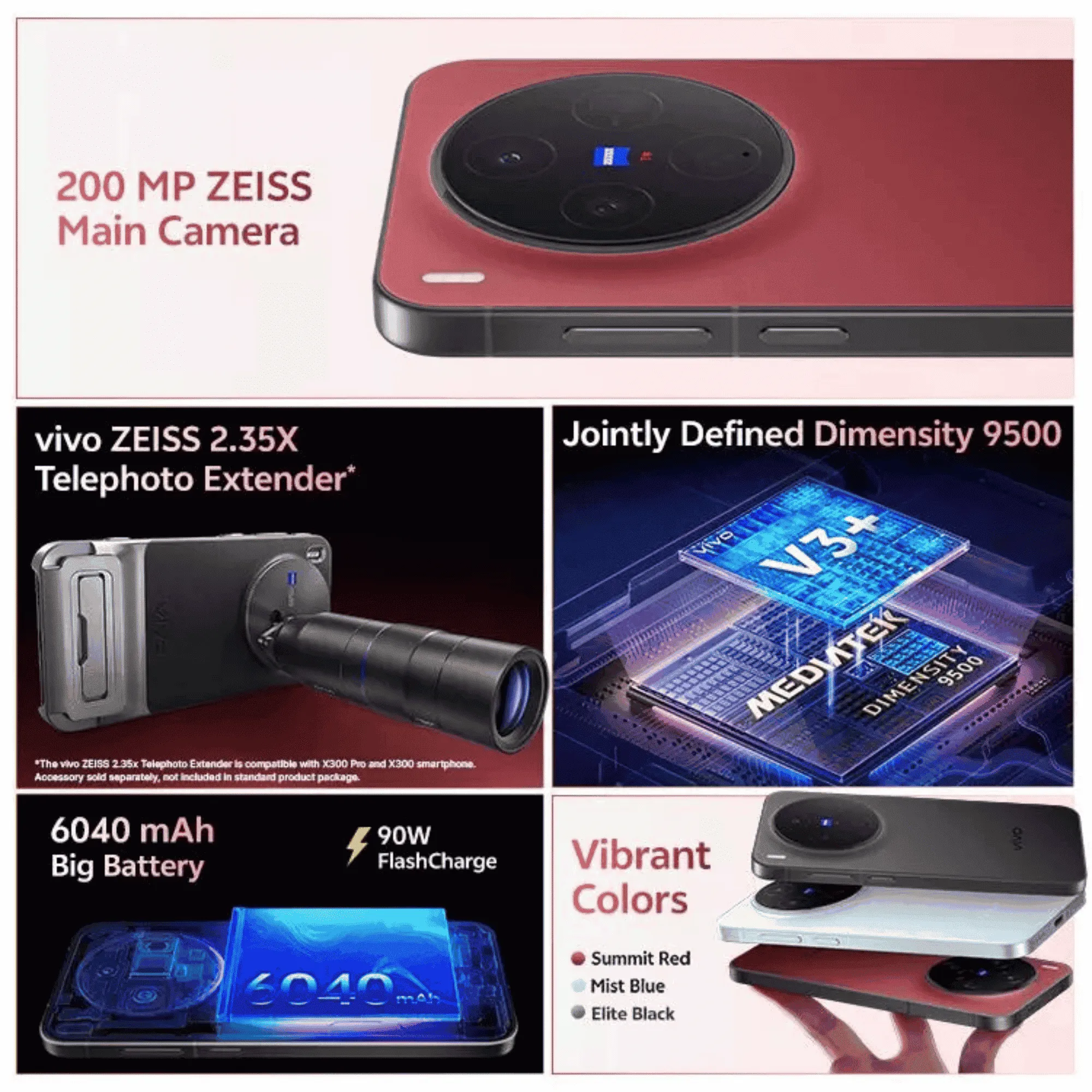 Buy the Vivo X300 5G Summit Red 512GB Online and Save big!