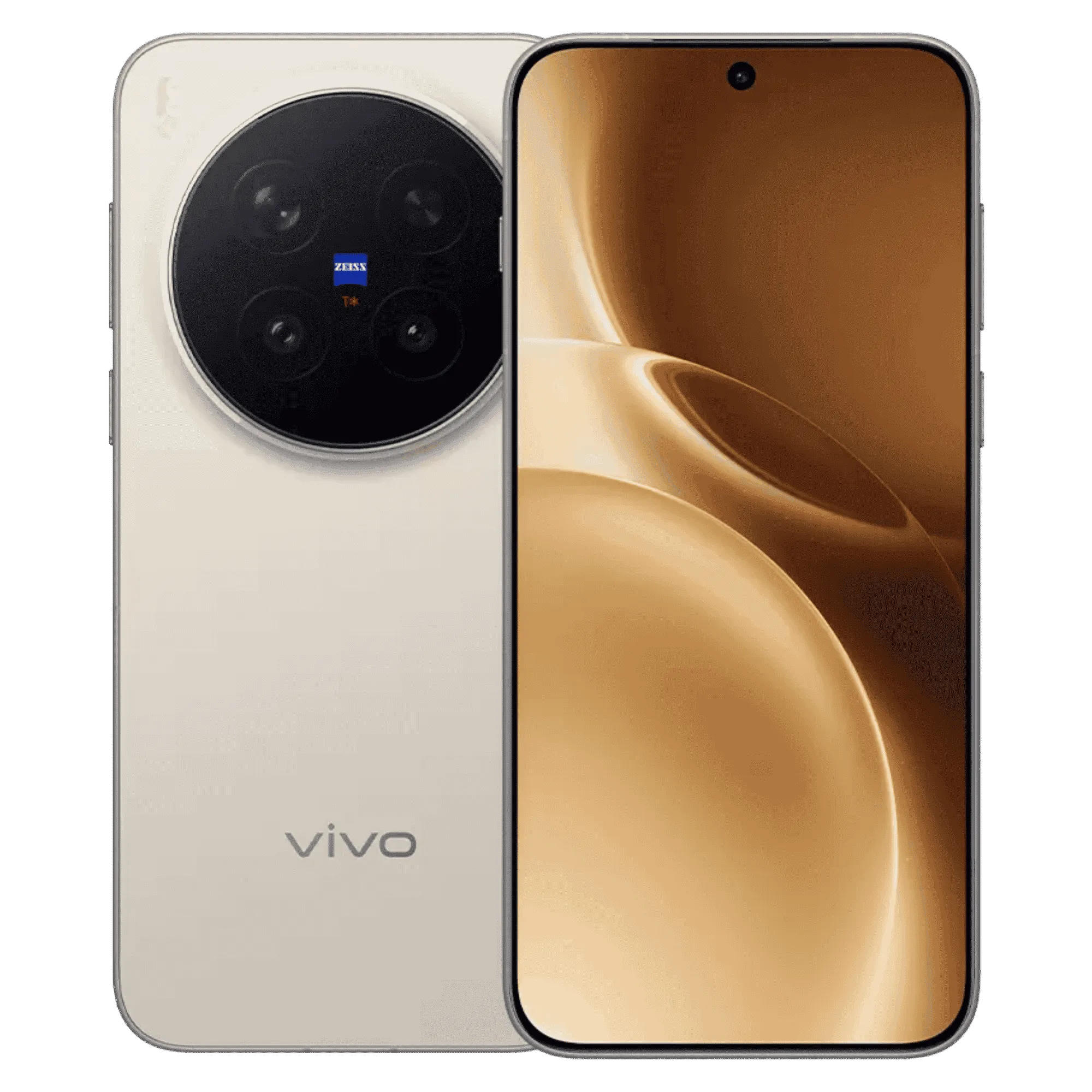 Vivo x300 pro 5g dune gold 16gb 512gb Front Back View