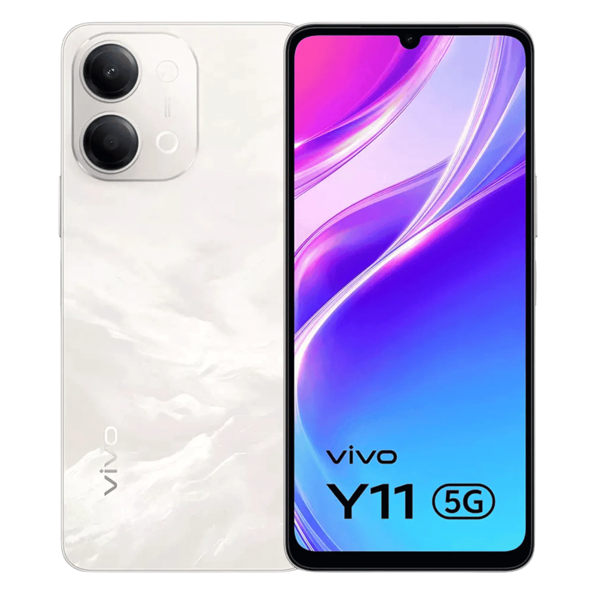 Vivo y11 5g sunrise gold 4gb 128gb Front Back View