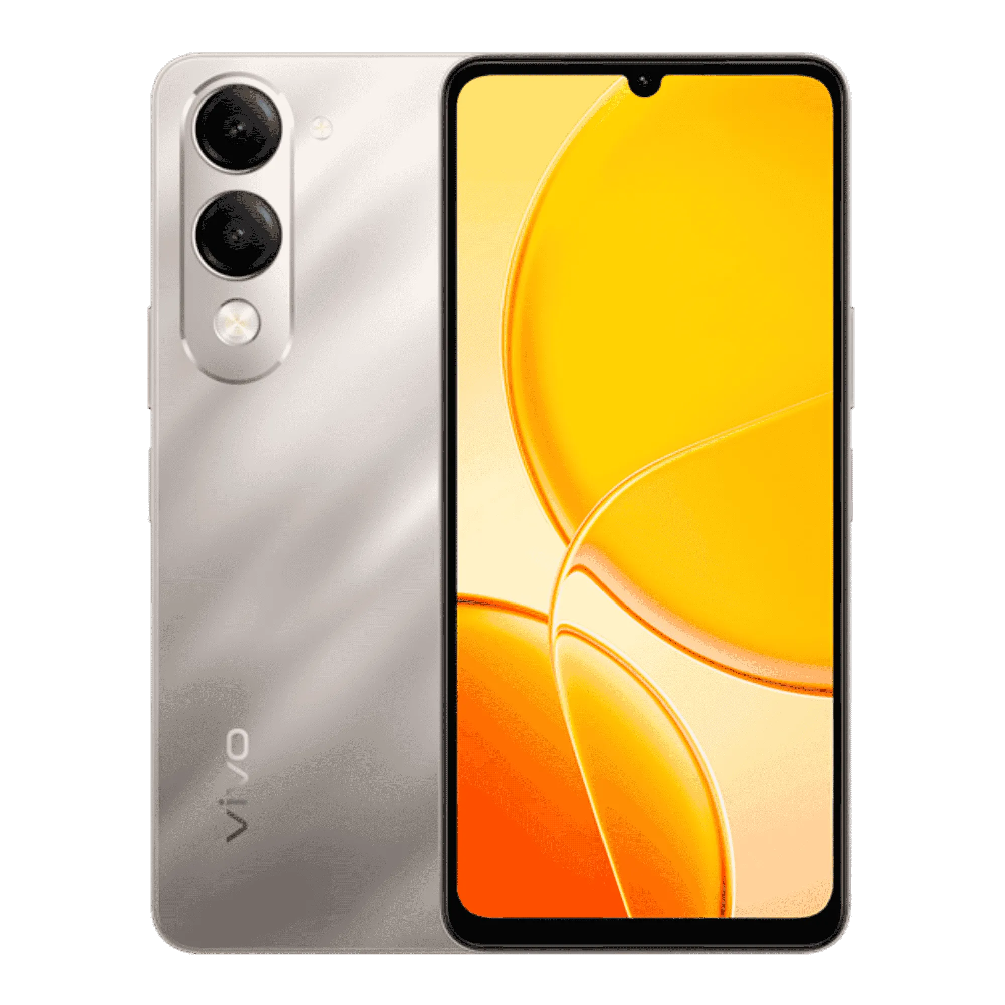 Vivo y19s 5g titanium silver 4gb 128gb Front Back View