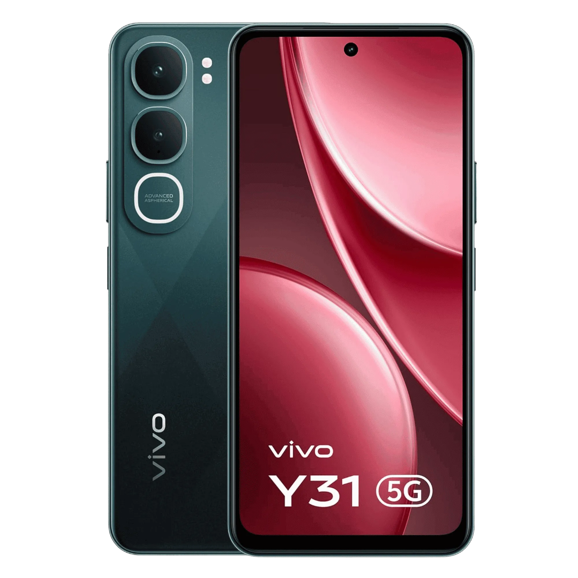 Vivo y31 5g diamond green 6gb 256gb Front Back View