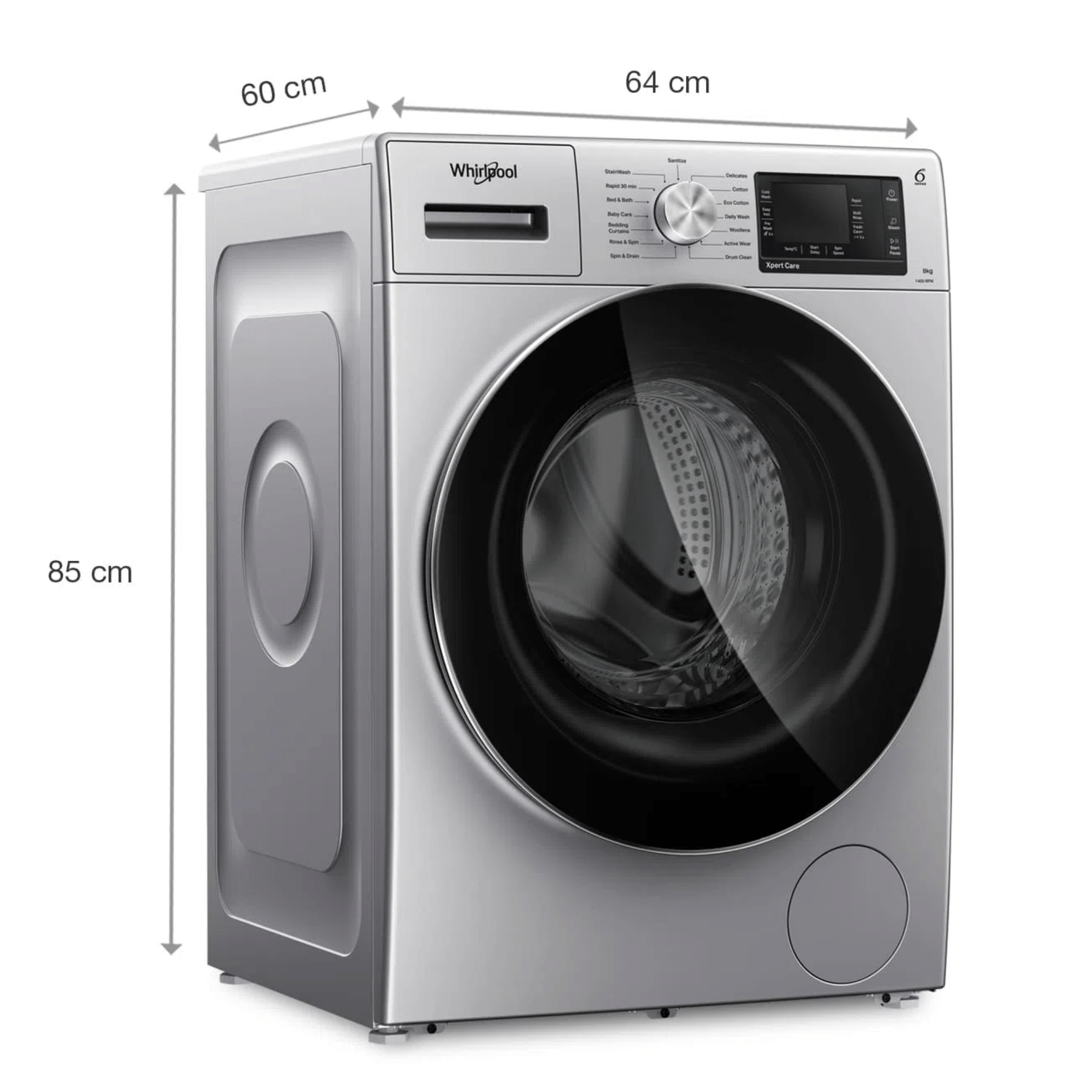 whirlpool washing machine measurements