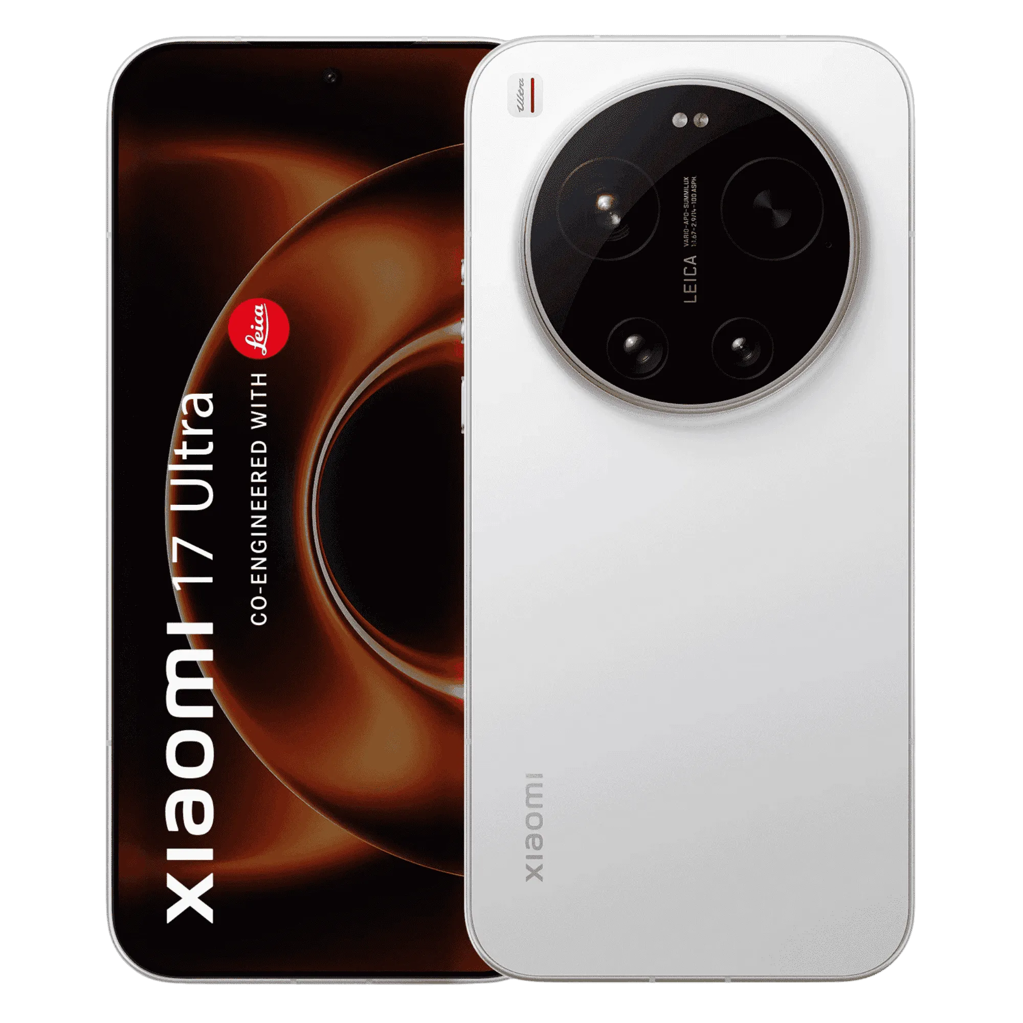 Xiaomi 17 ultra 5g white 16gb 512gb Front Back View
