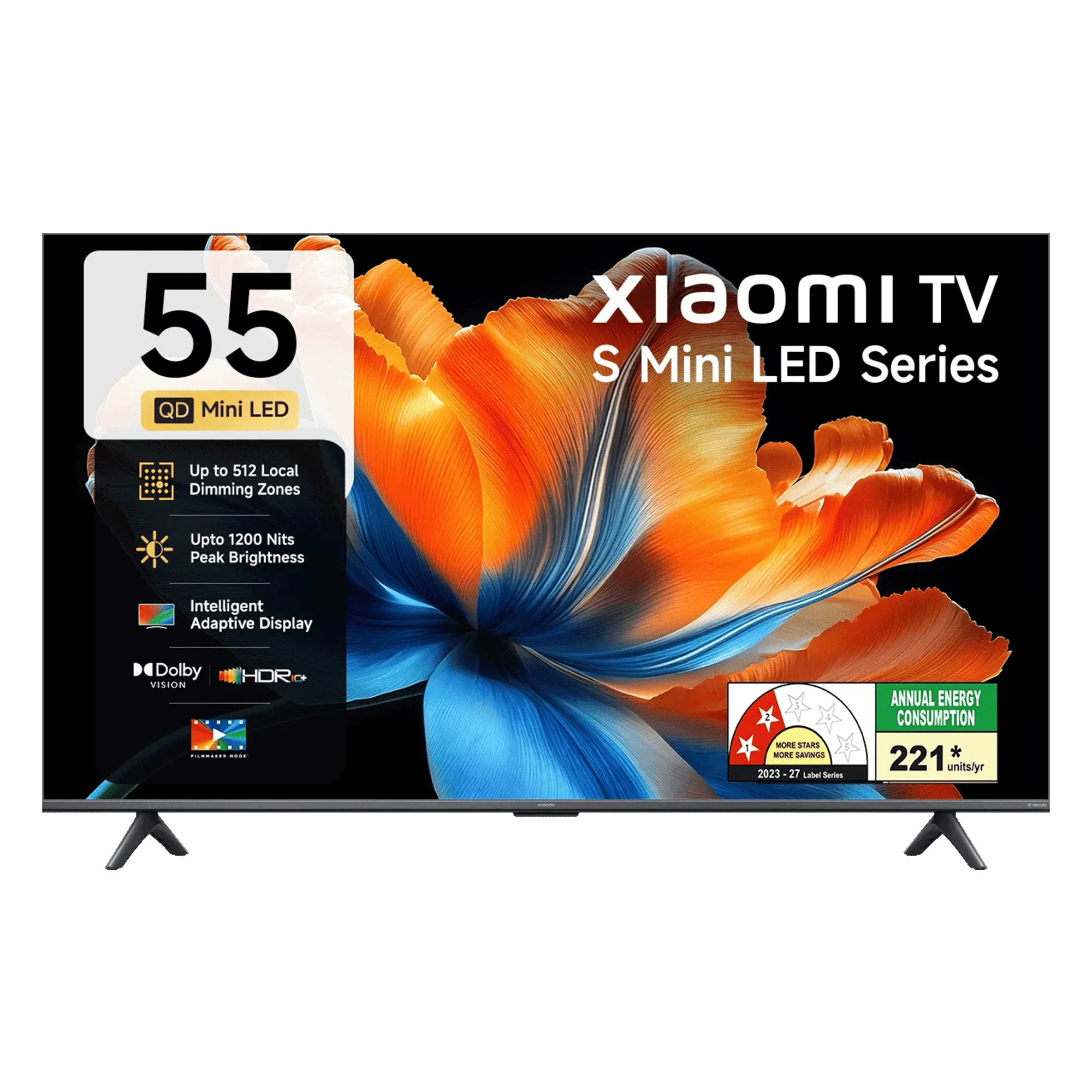 Xiaomi tv s mini led series 4k ultra hd 2026 55 inch Front View Image
