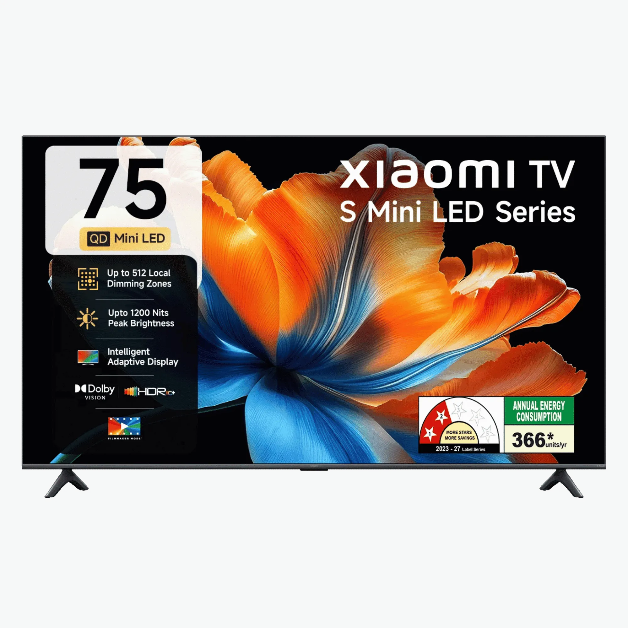 Xiaomi tv s mini led series 4k ultra hd 2026 75 inch Front View